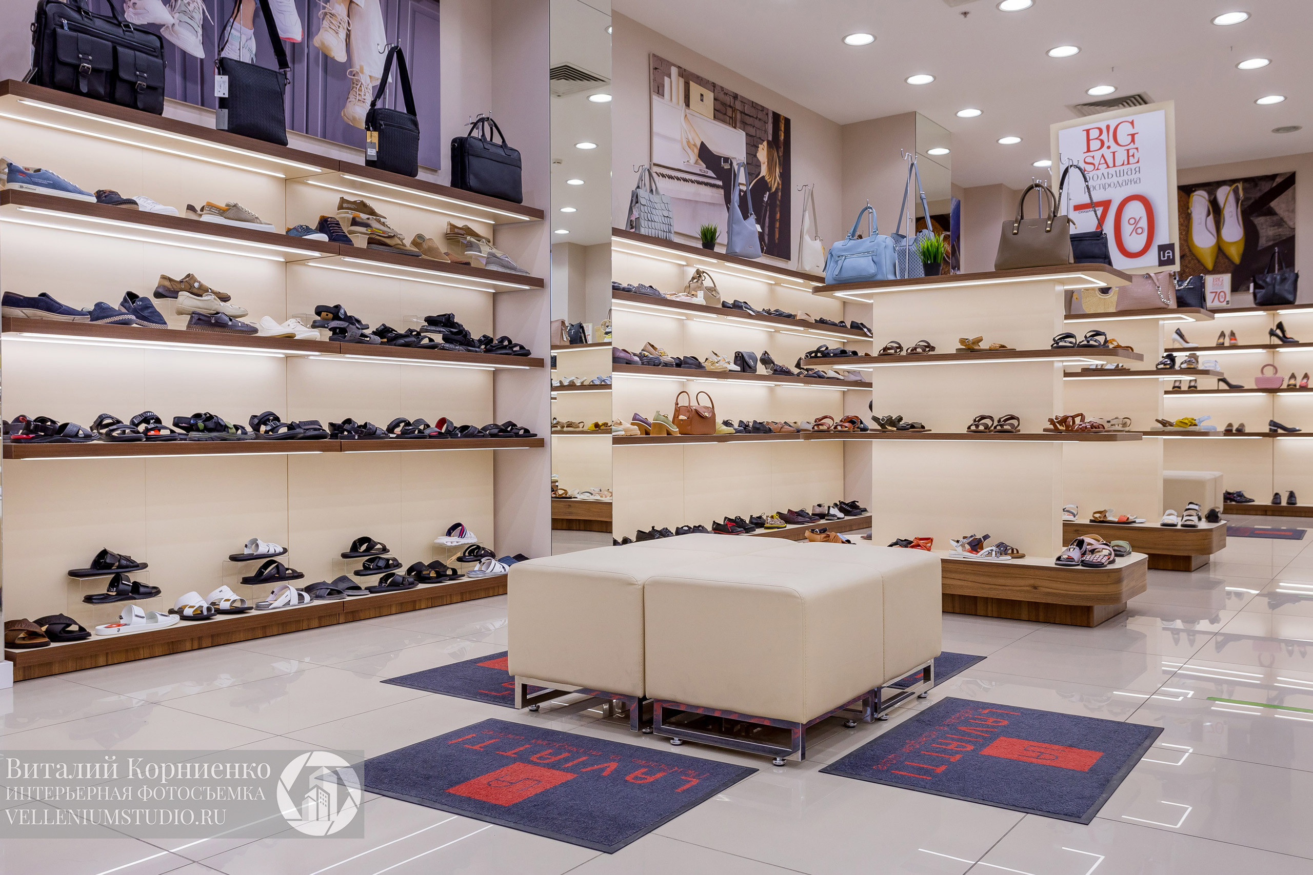 Фотосъемка обувного магазина Laviatti. Интерьерный фотограф Краснодар: профессионально по доступным ценам