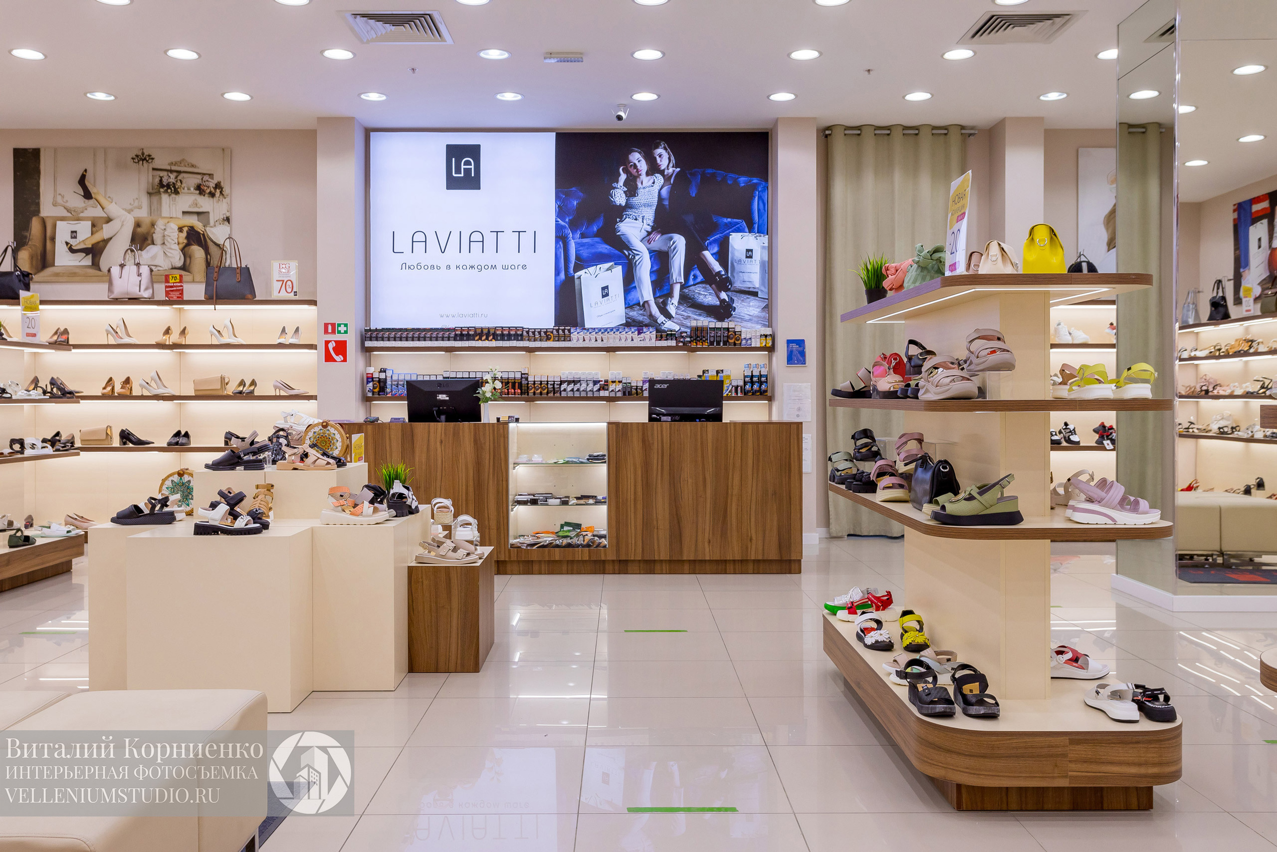Фотосъемка обувного магазина Laviatti. Интерьерный фотограф Краснодар: профессионально по доступным ценам