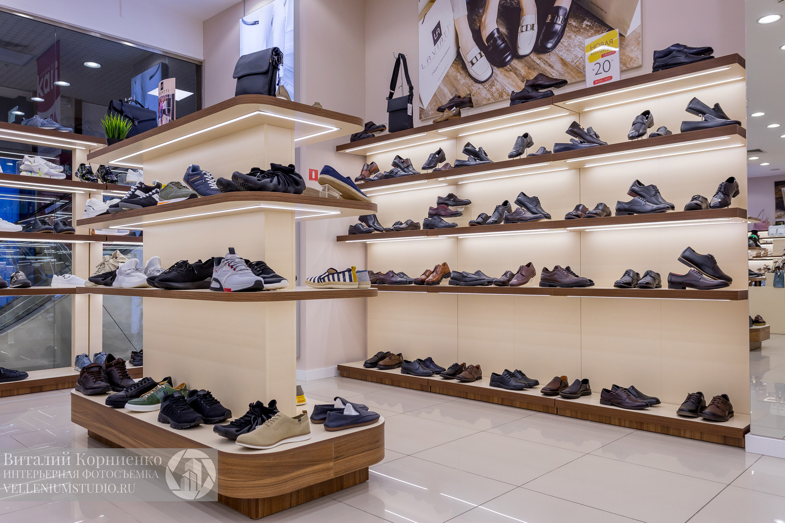 Фотосъемка обувного магазина Laviatti. Интерьерный фотограф Краснодар: профессионально по доступным ценам