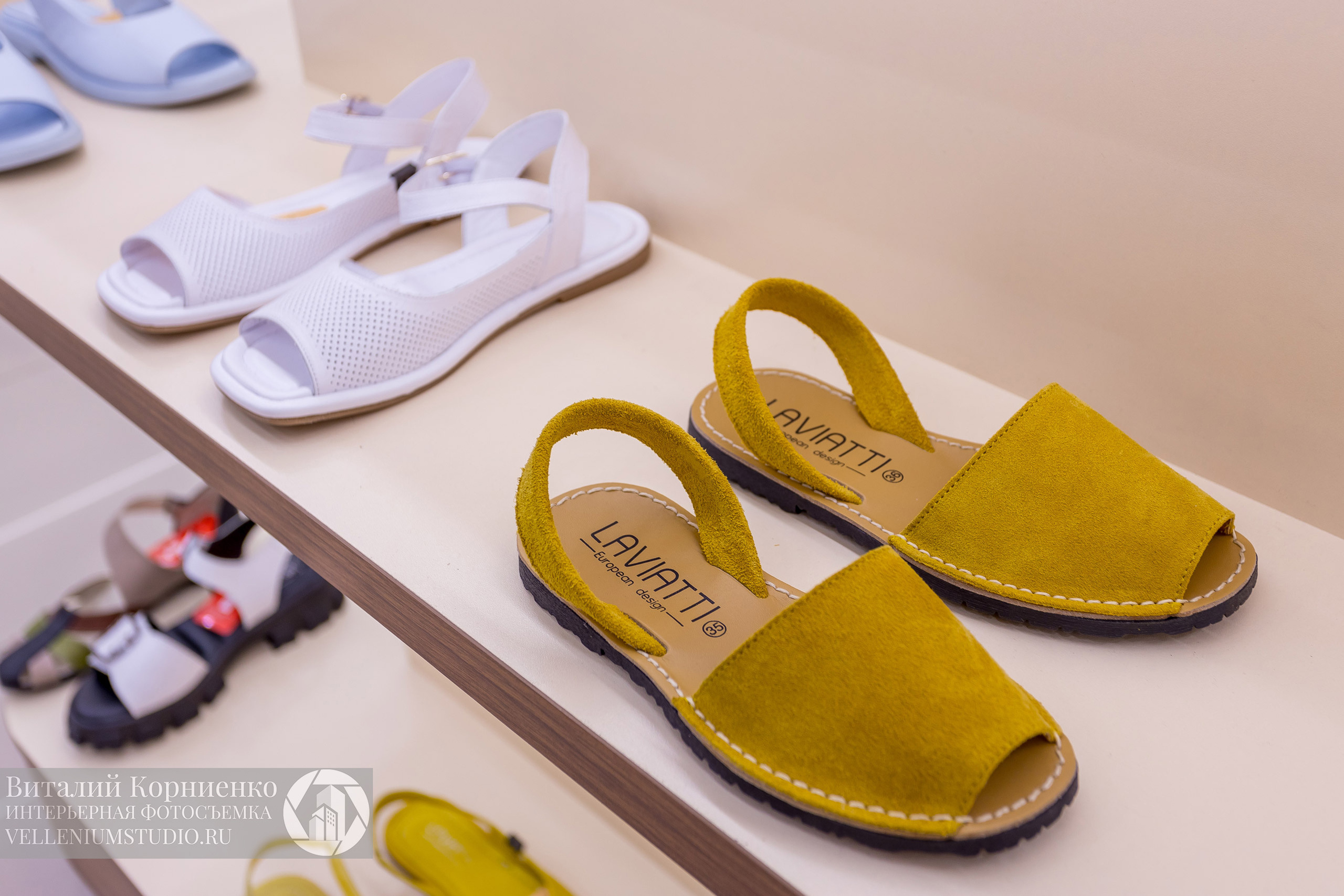 Фотосъемка обувного магазина Laviatti. Интерьерный фотограф Краснодар: профессионально по доступным ценам
