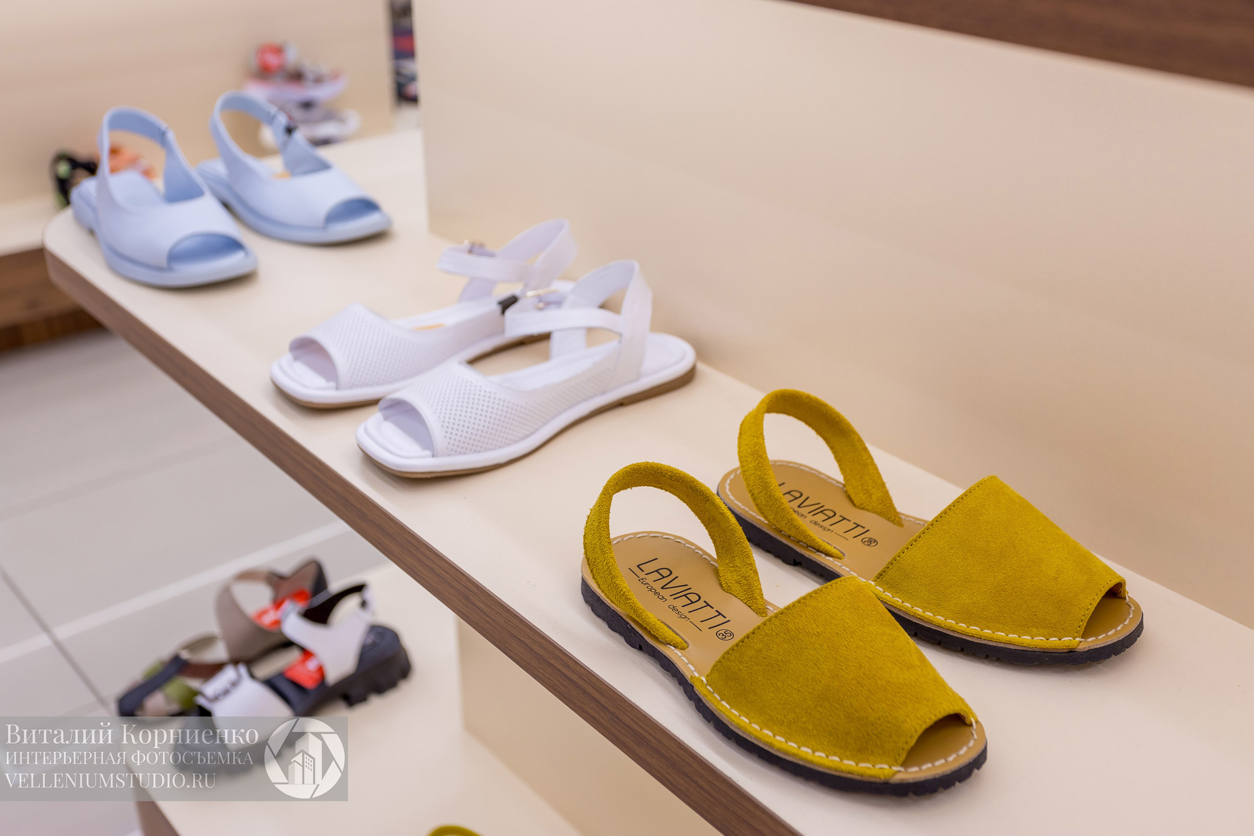 Фотосъемка обувного магазина Laviatti. Интерьерный фотограф Краснодар: профессионально по доступным ценам