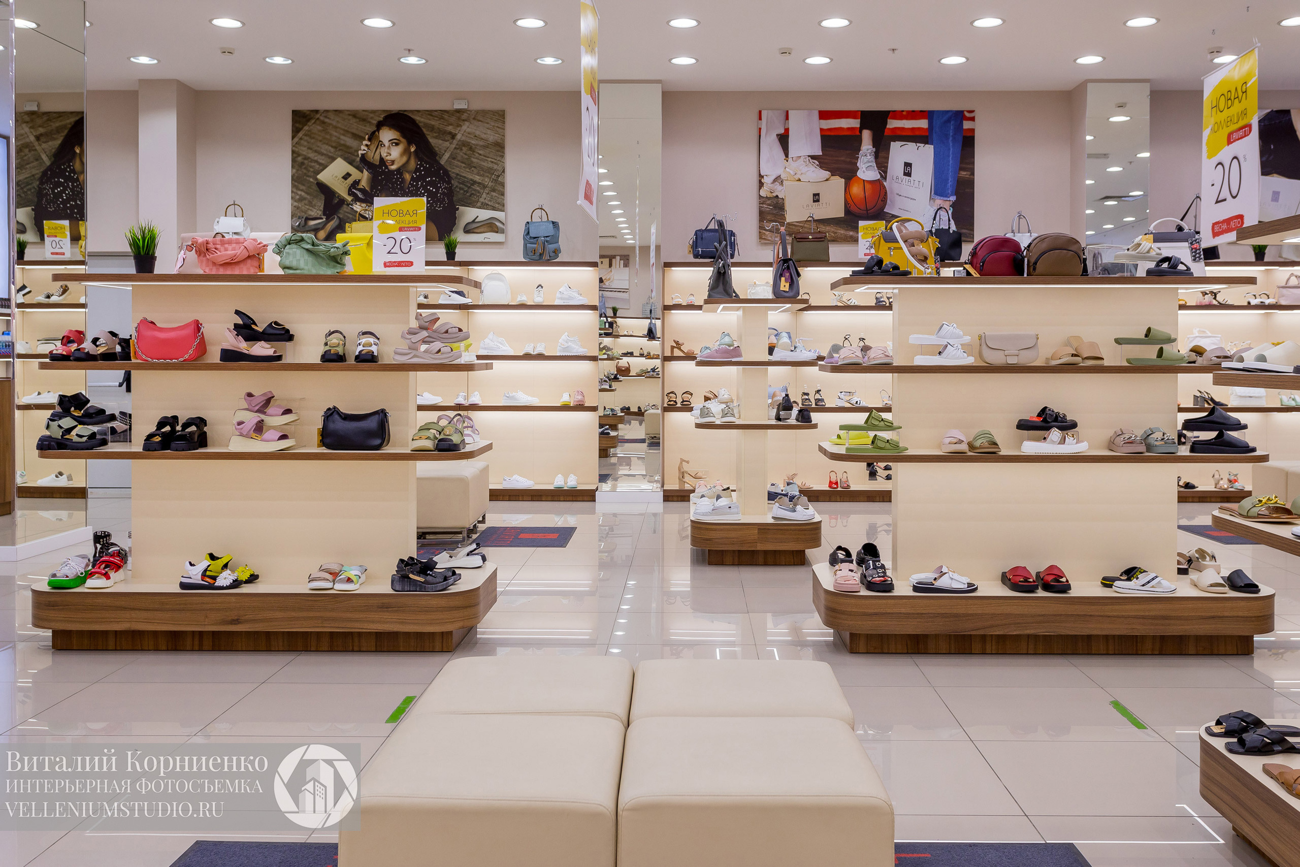 Фотосъемка обувного магазина Laviatti. Интерьерный фотограф Краснодар: профессионально по доступным ценам