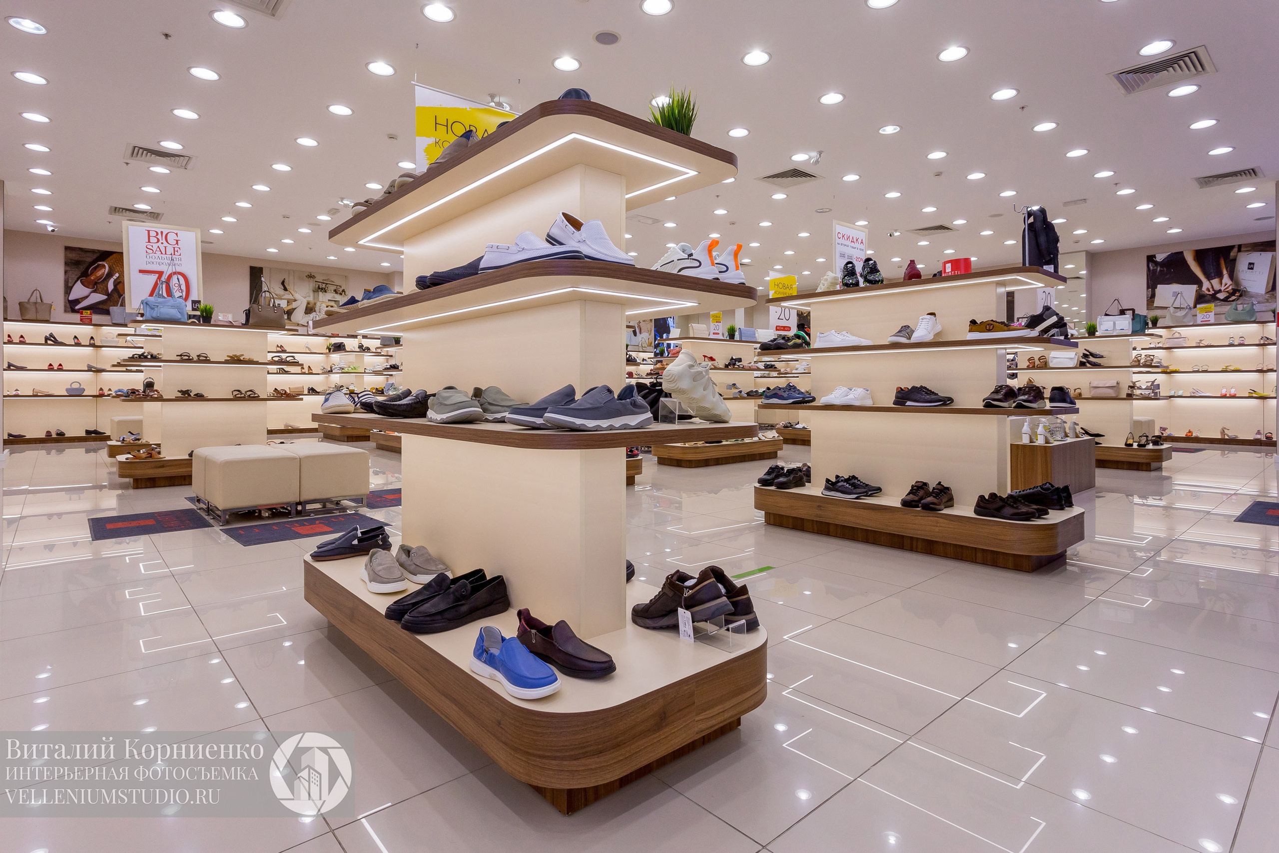 Фотосъемка обувного магазина Laviatti. Интерьерный фотограф Краснодар: профессионально по доступным ценам