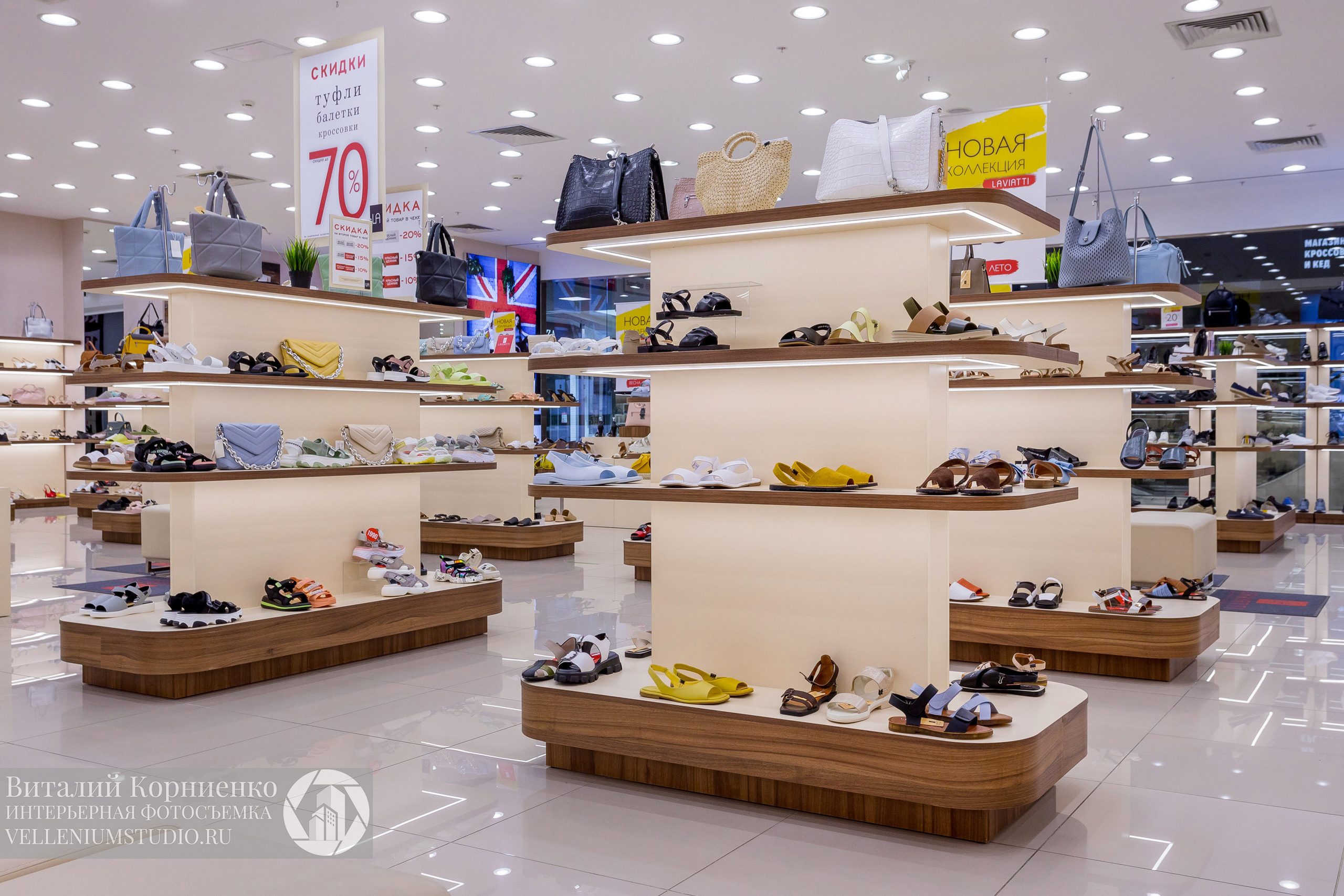Фотосъемка обувного магазина Laviatti. Интерьерный фотограф Краснодар: профессионально по доступным ценам