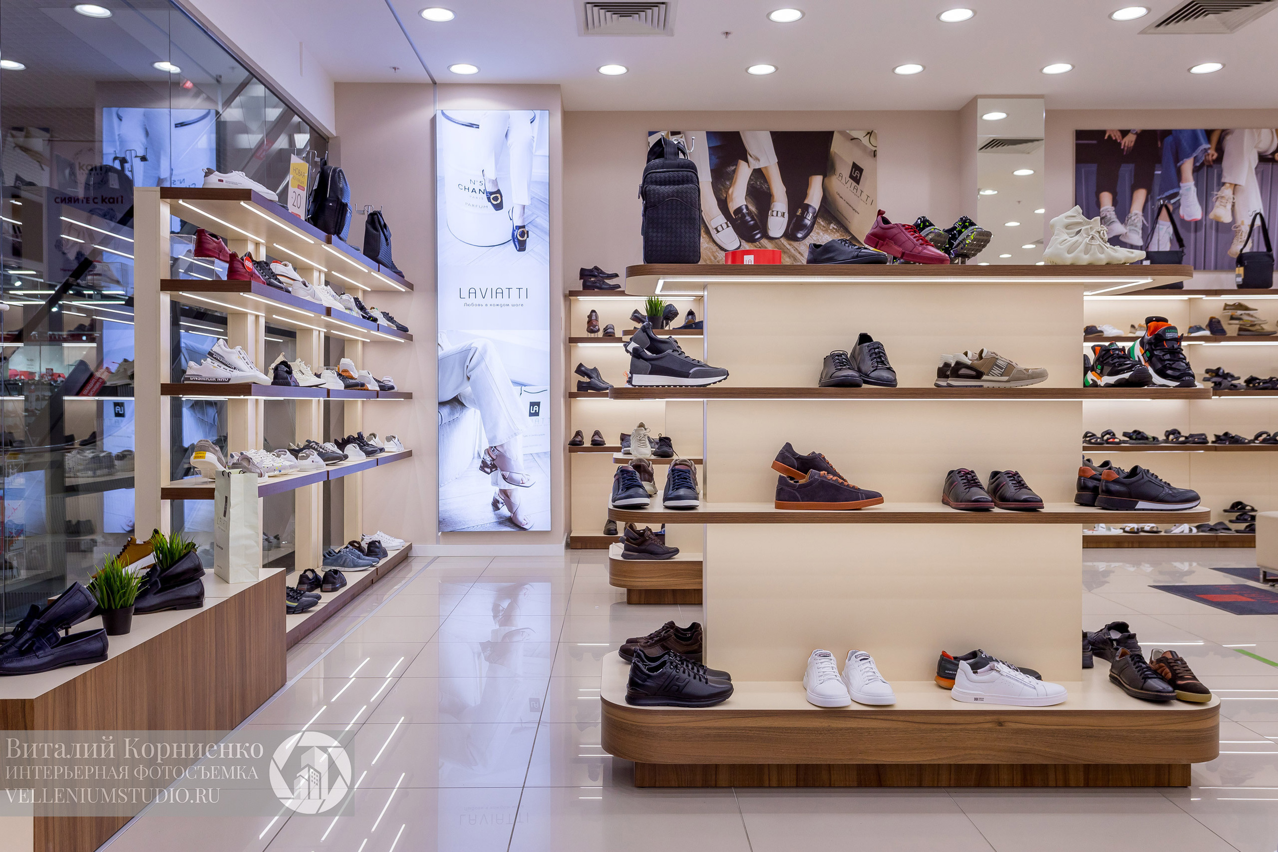 Фотосъемка обувного магазина Laviatti. Интерьерный фотограф Краснодар: профессионально по доступным ценам
