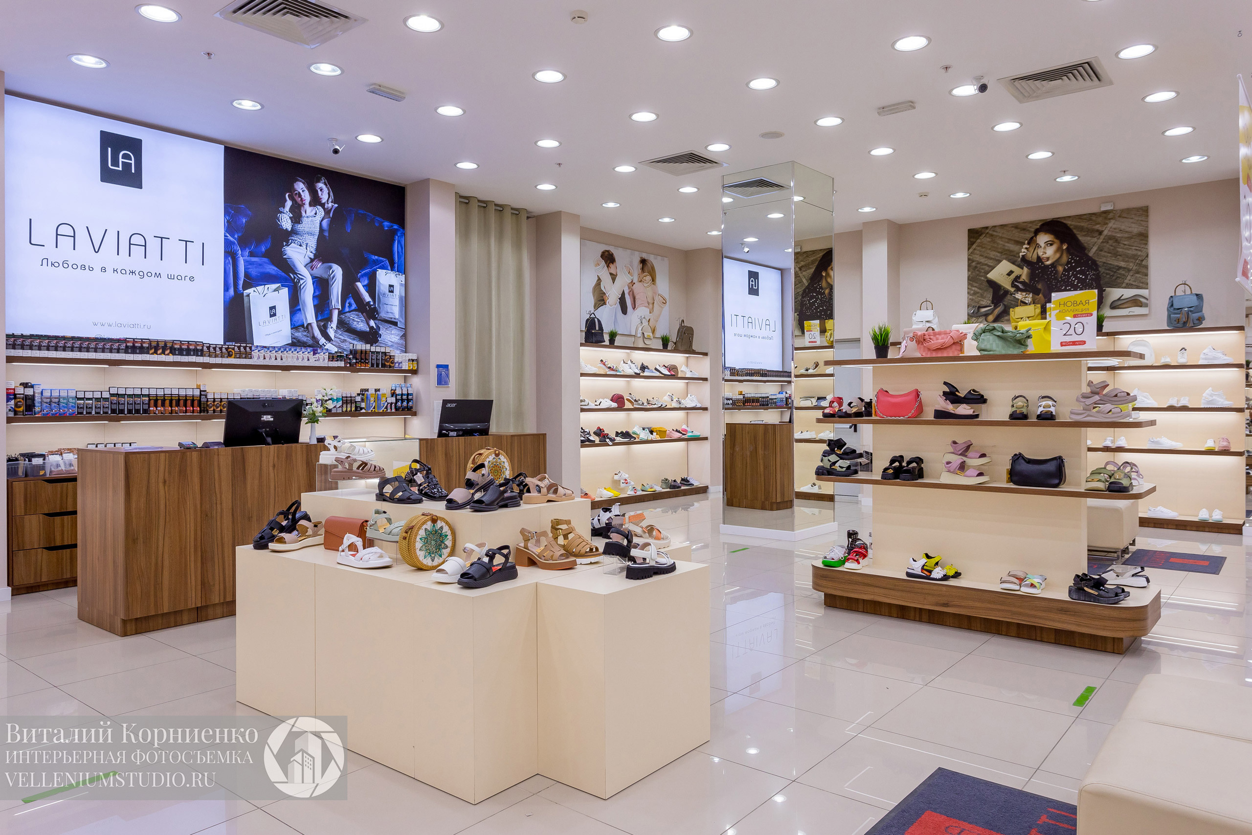 Фотосъемка обувного магазина Laviatti. Интерьерный фотограф Краснодар: профессионально по доступным ценам