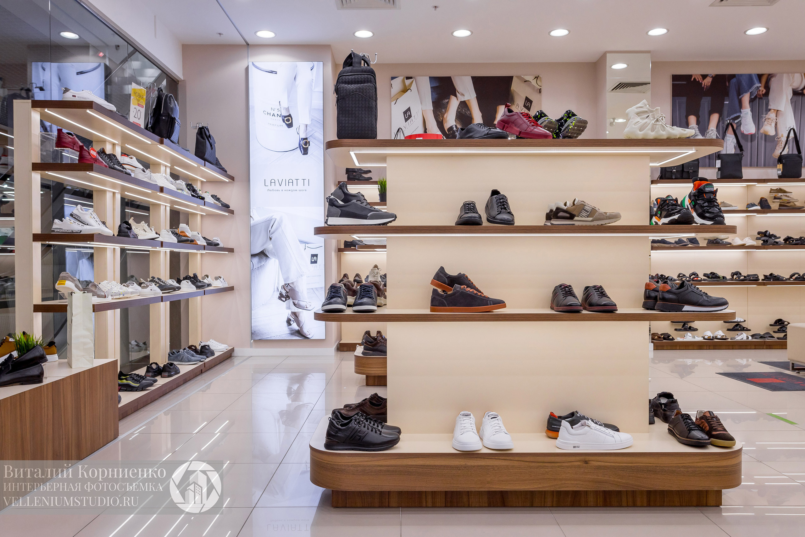 Фотосъемка обувного магазина Laviatti. Интерьерный фотограф Краснодар: профессионально по доступным ценам