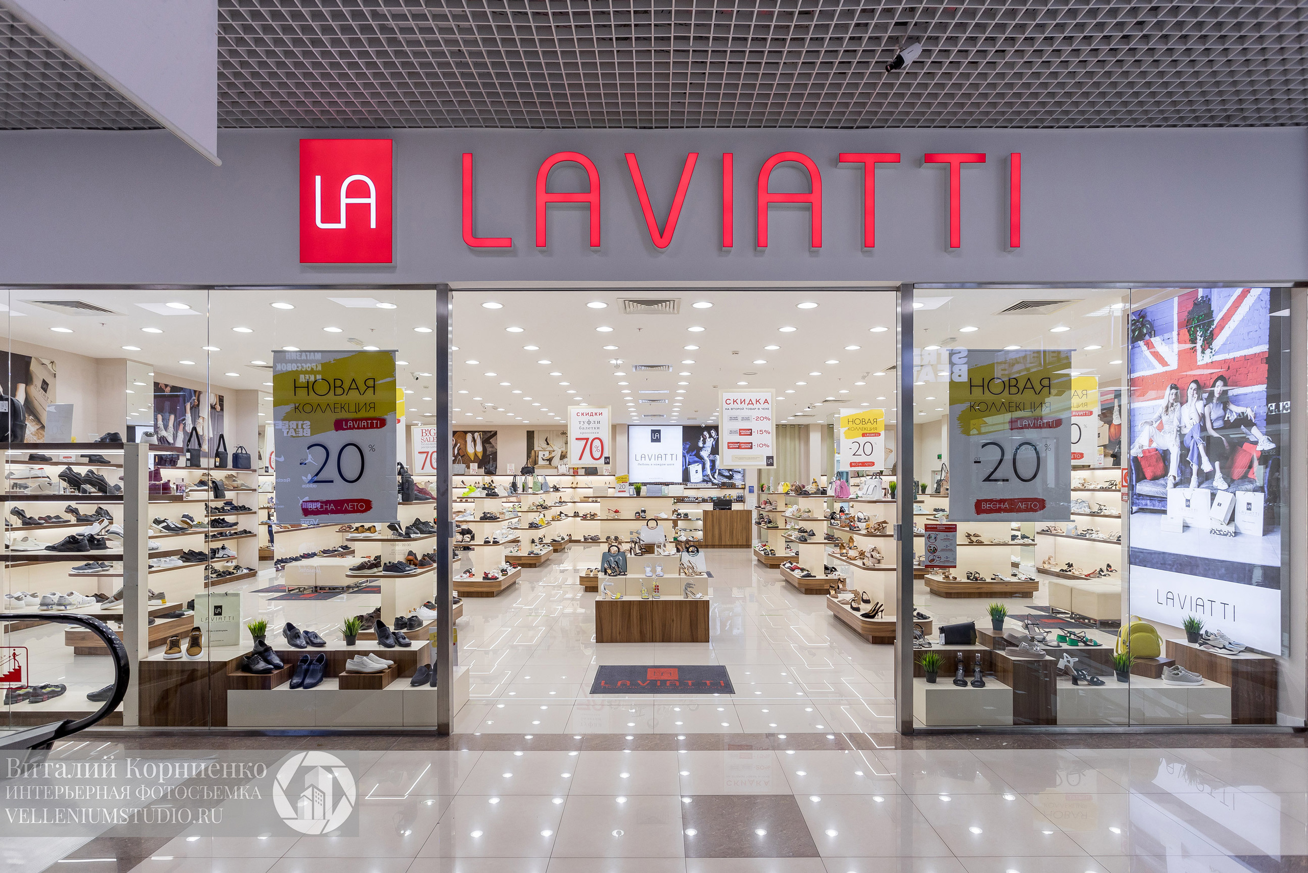 Фотосъемка обувного магазина Laviatti. Интерьерный фотограф Краснодар: профессионально по доступным ценам