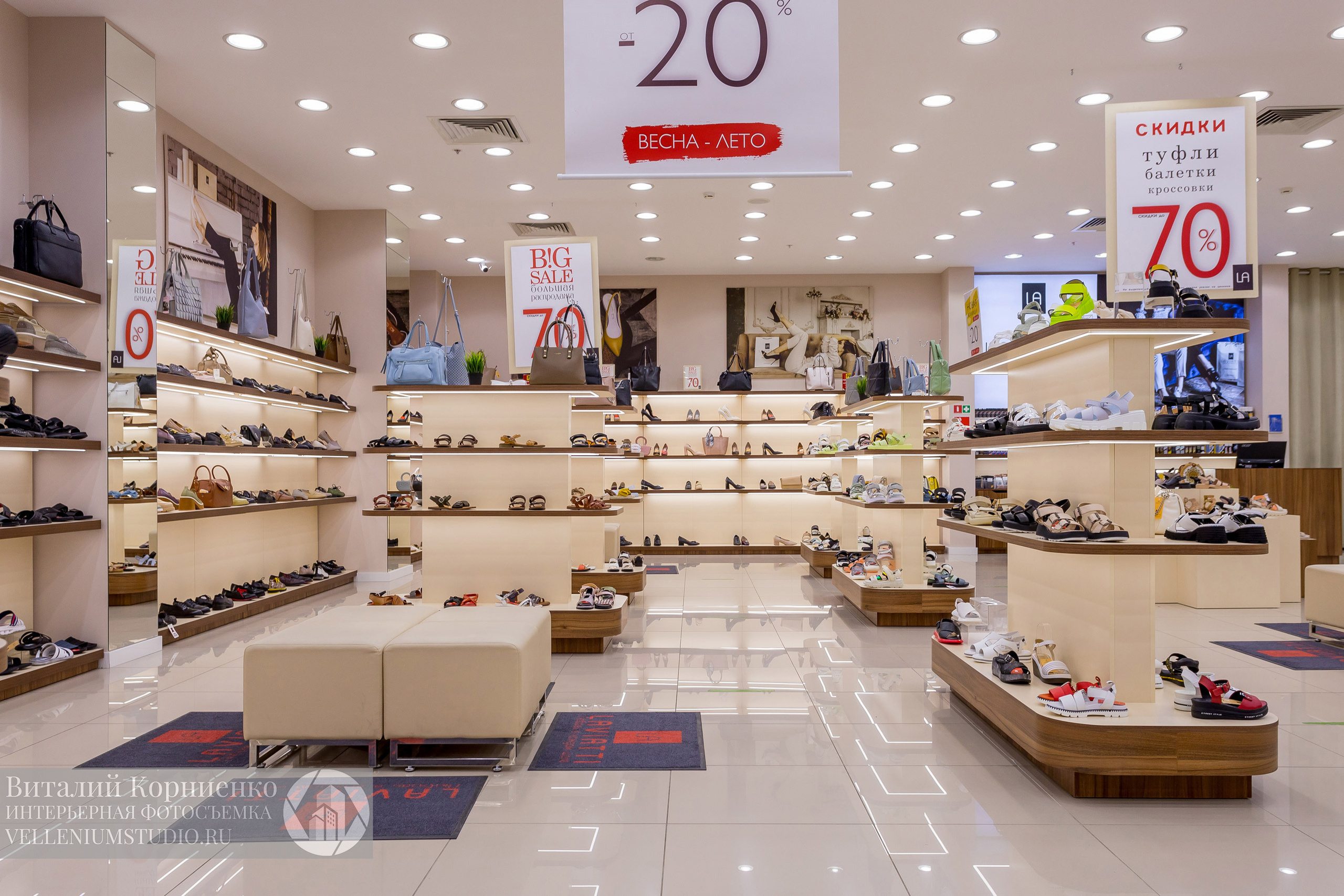 Фотосъемка обувного магазина Laviatti. Интерьерный фотограф Краснодар: профессионально по доступным ценам