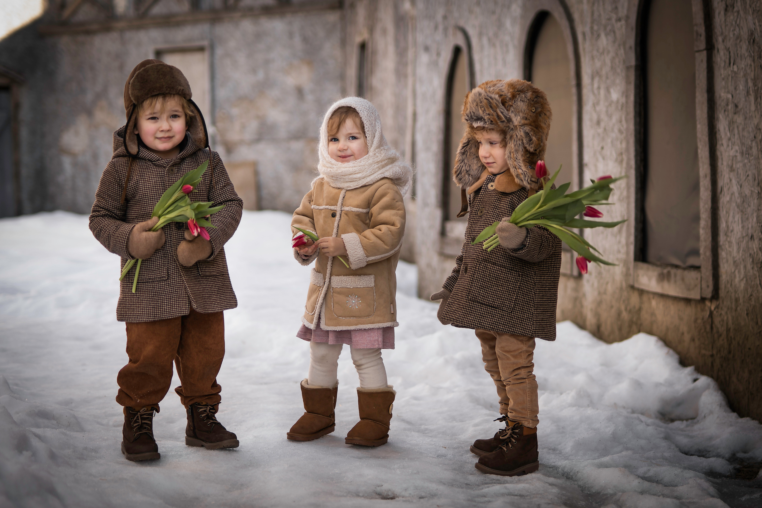 Малыши и тюльпаны. Семейный фотограф Ефремова Виктория