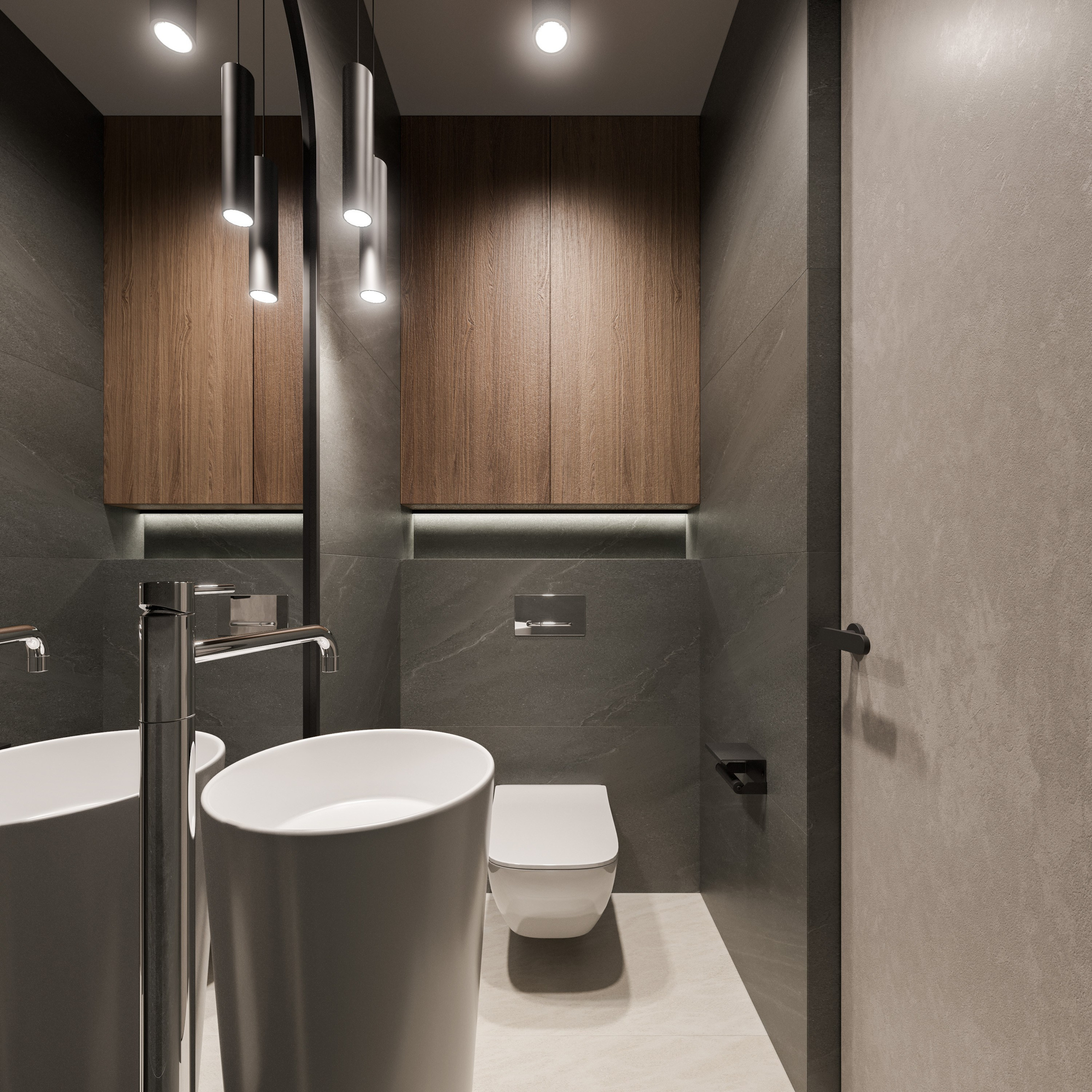 3D Визуализации Загородного Дома в Стиле Минимализм | Бежевые Тона и Дерево. Визуализатор интерьера в Москве | Брагин Кирилл