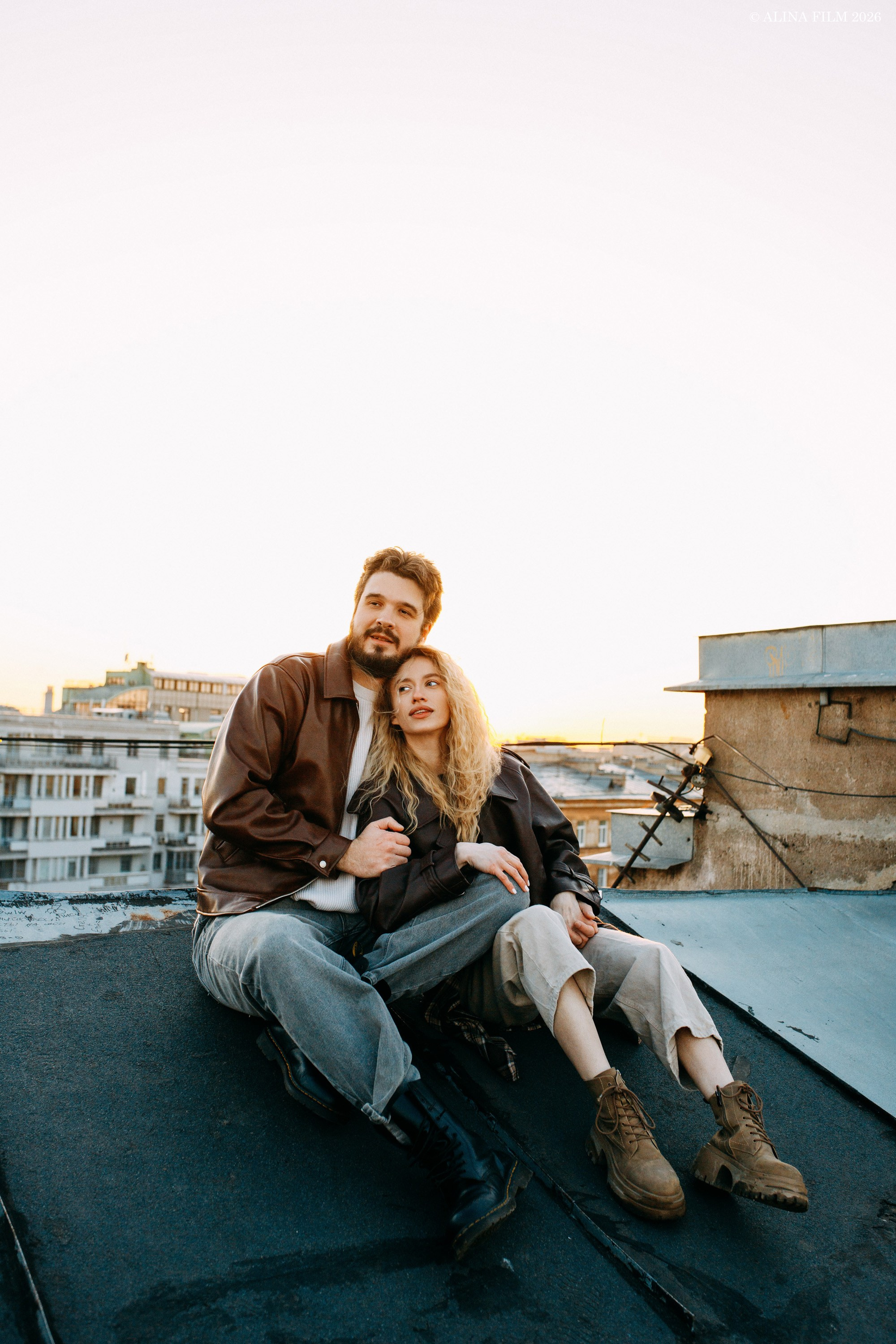 Фотосессия на крыше у Петропавловской крепости. Фотограф в Санкт-Петербурге Alina Film