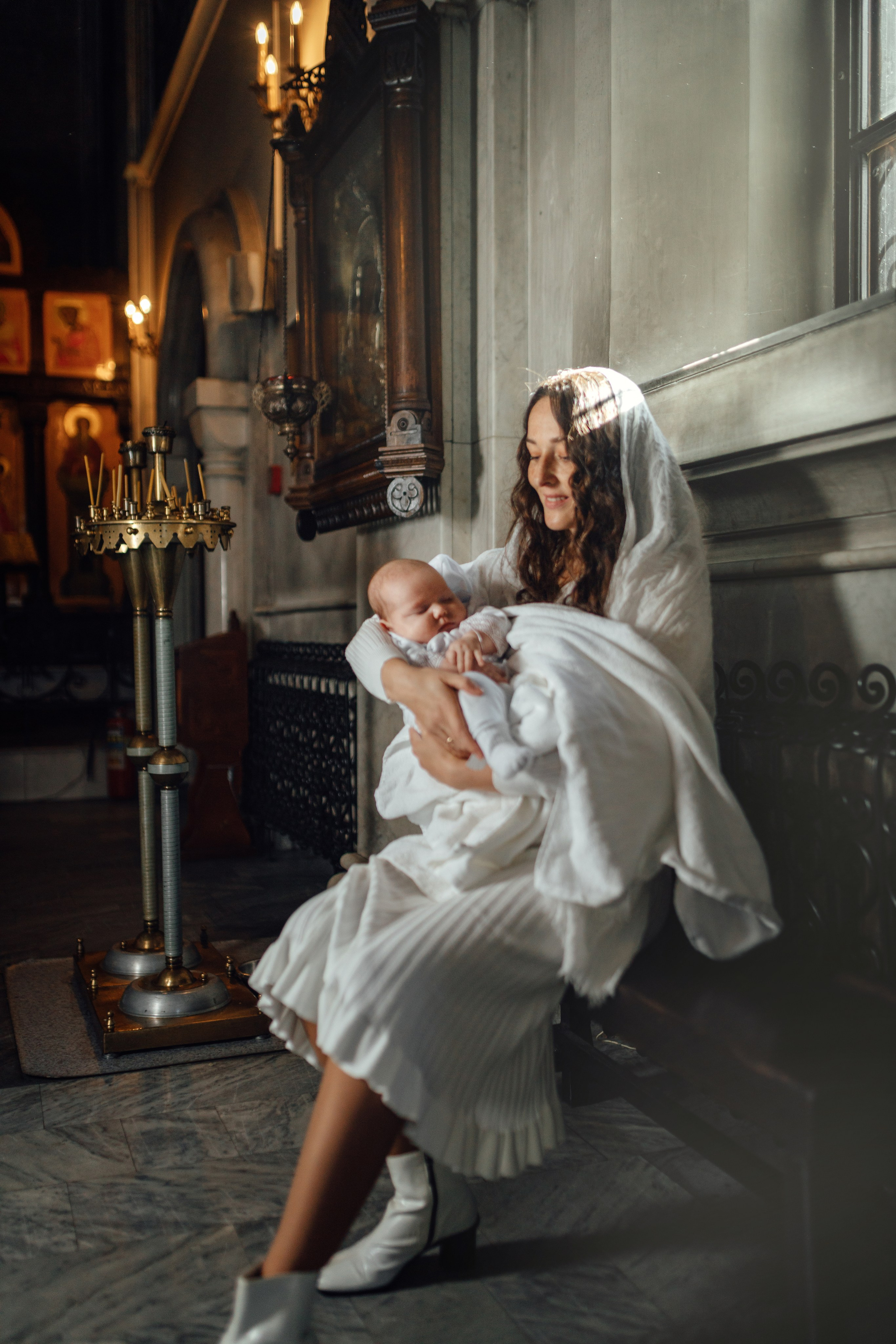 Крещение Тимура храм иконы Всех Скорбящих Радость, октябрь 2024