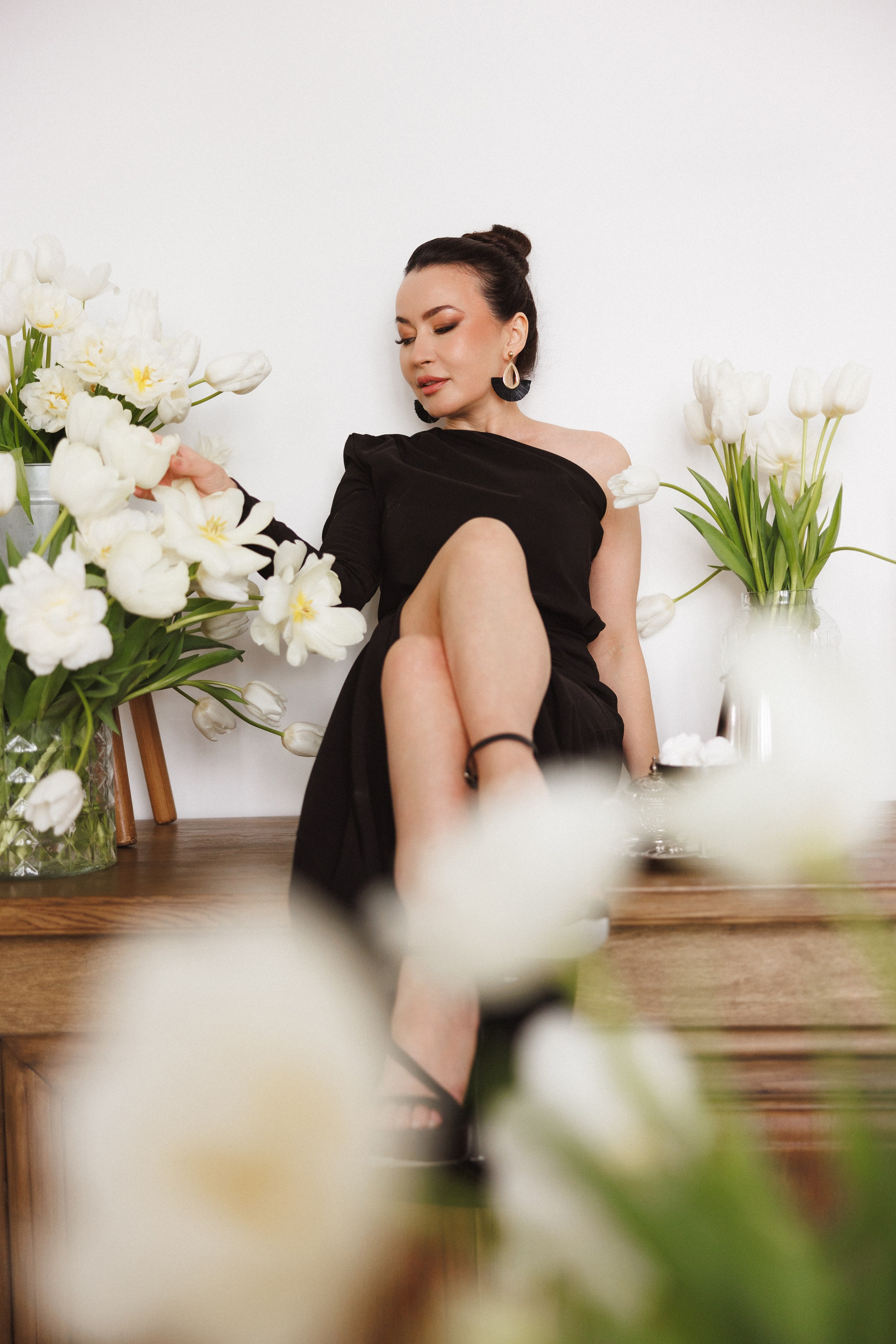 Фотосессия с живыми цветами в фотостудии «Lite», город Краснодар. Семейный и детский фотограф в Краснодаре Анна Трашкова