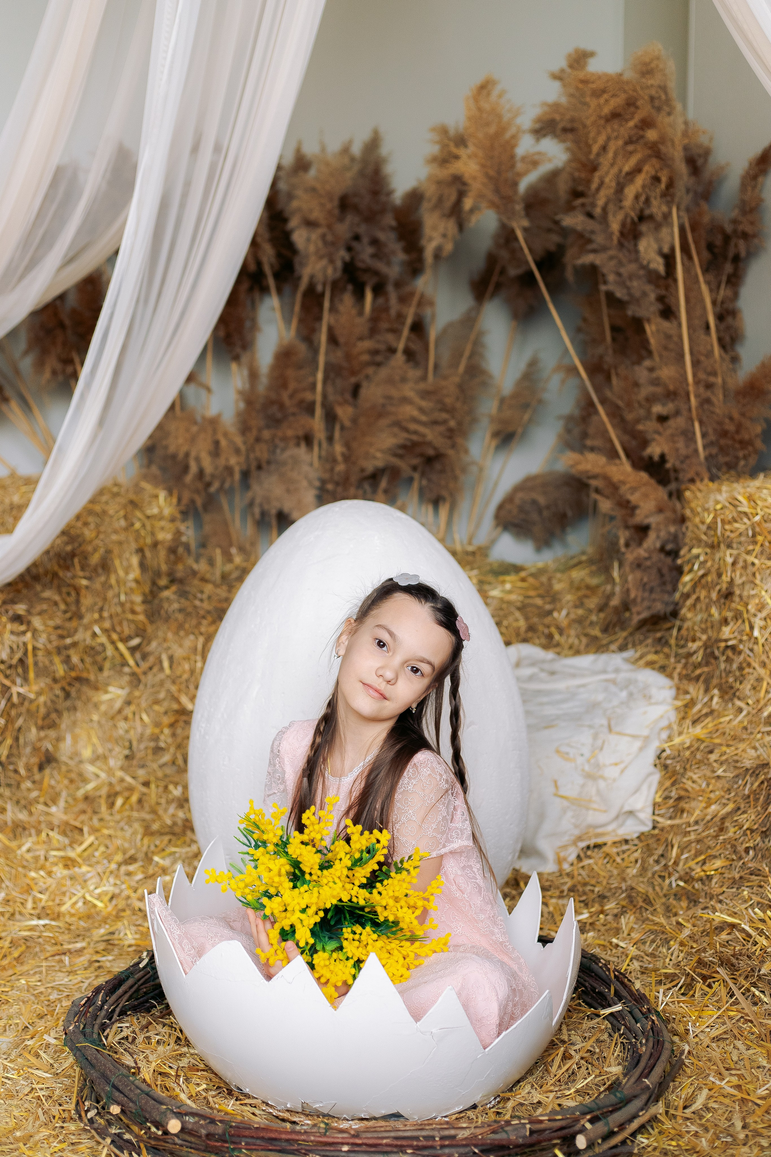 Семейная фотосессия с утятами и кроликом в фотостудии. Фотограф в Санкт-Петербурге, Анна Скворцова