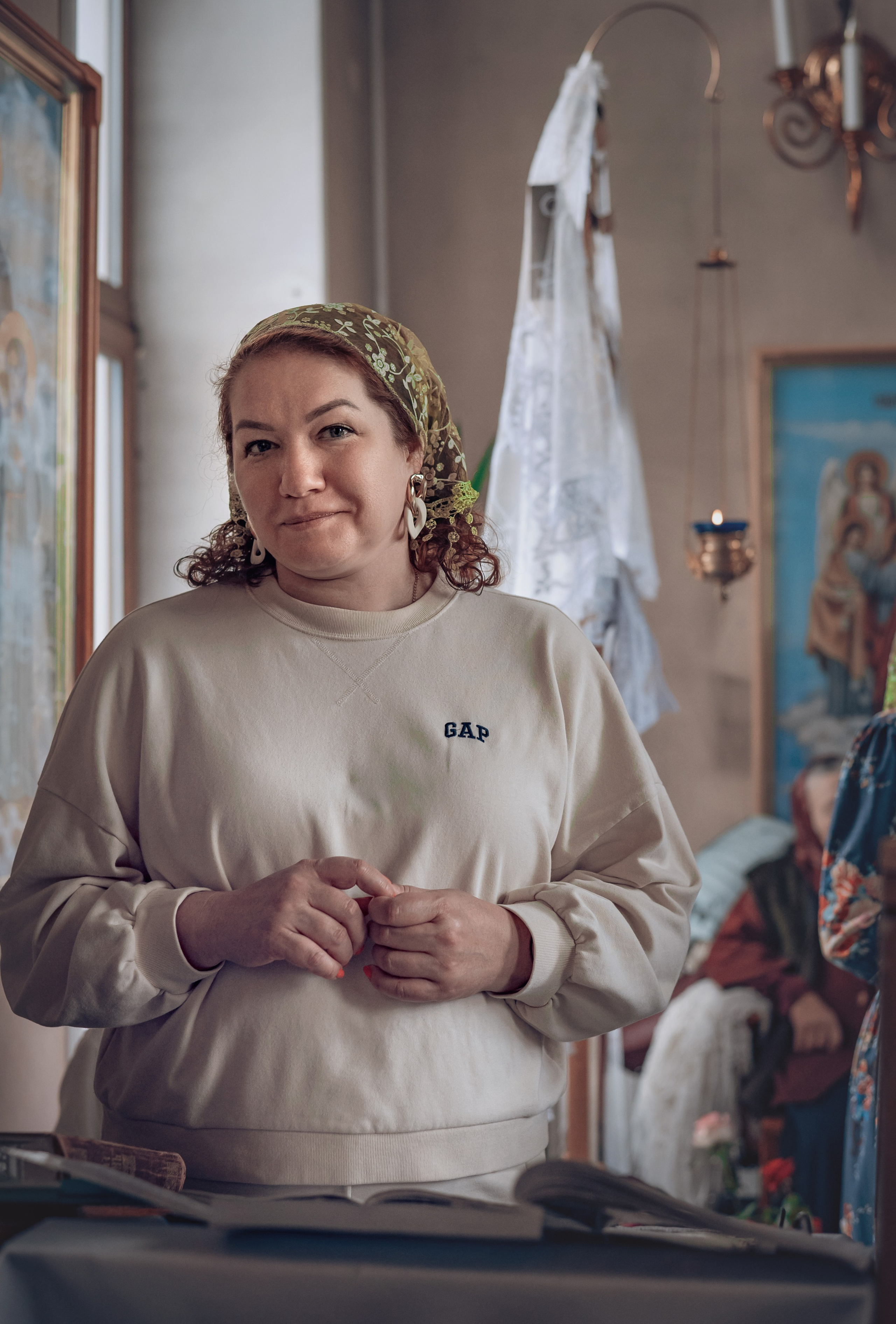 Троицкая служба в Рождественско-Никольском храме хутора Николаенко. Фотографы крещения/венчания  Красноярск Татьяна и Вячеслав Переваловы