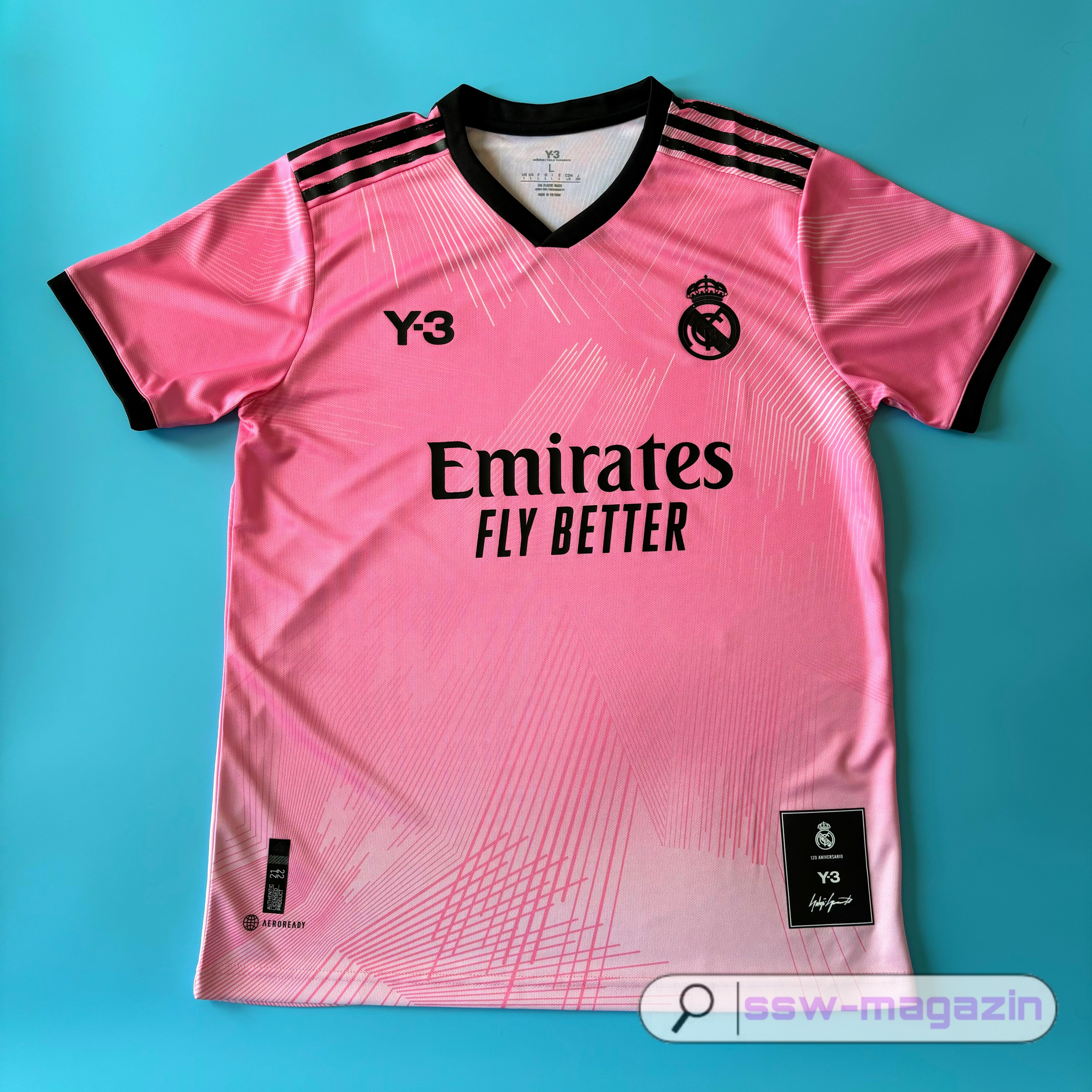 Футболка Real Madrid Y-3 2021-2022 розовая купить. Футбольный магазин — ssw_magazin