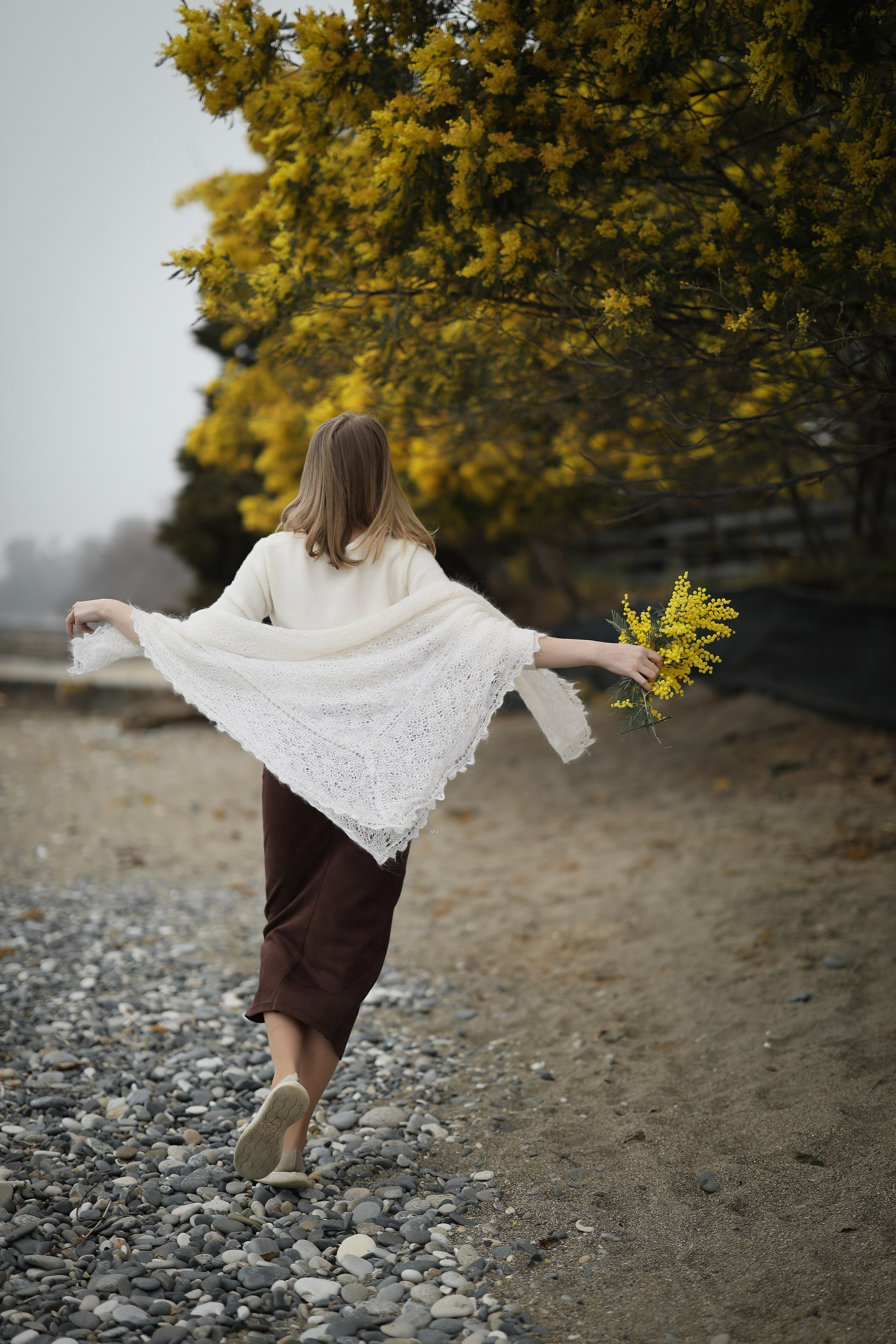 мимоза на пляже