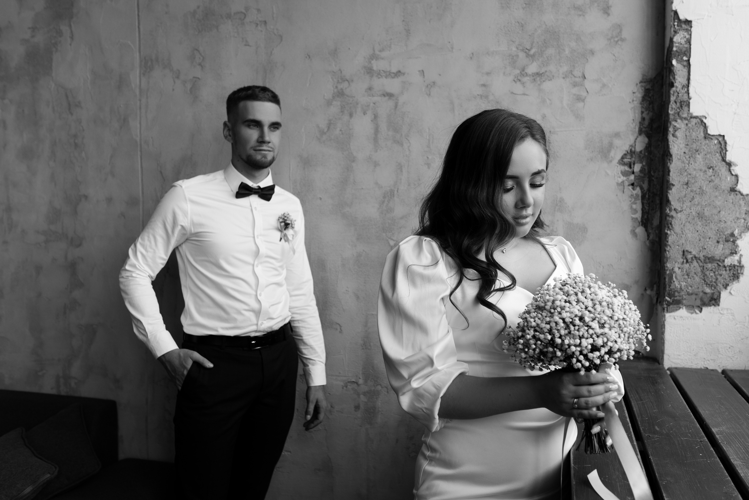 Свадебная фотосъемка в фотостулии. Фотограф в Уфе Комягина Анастасия