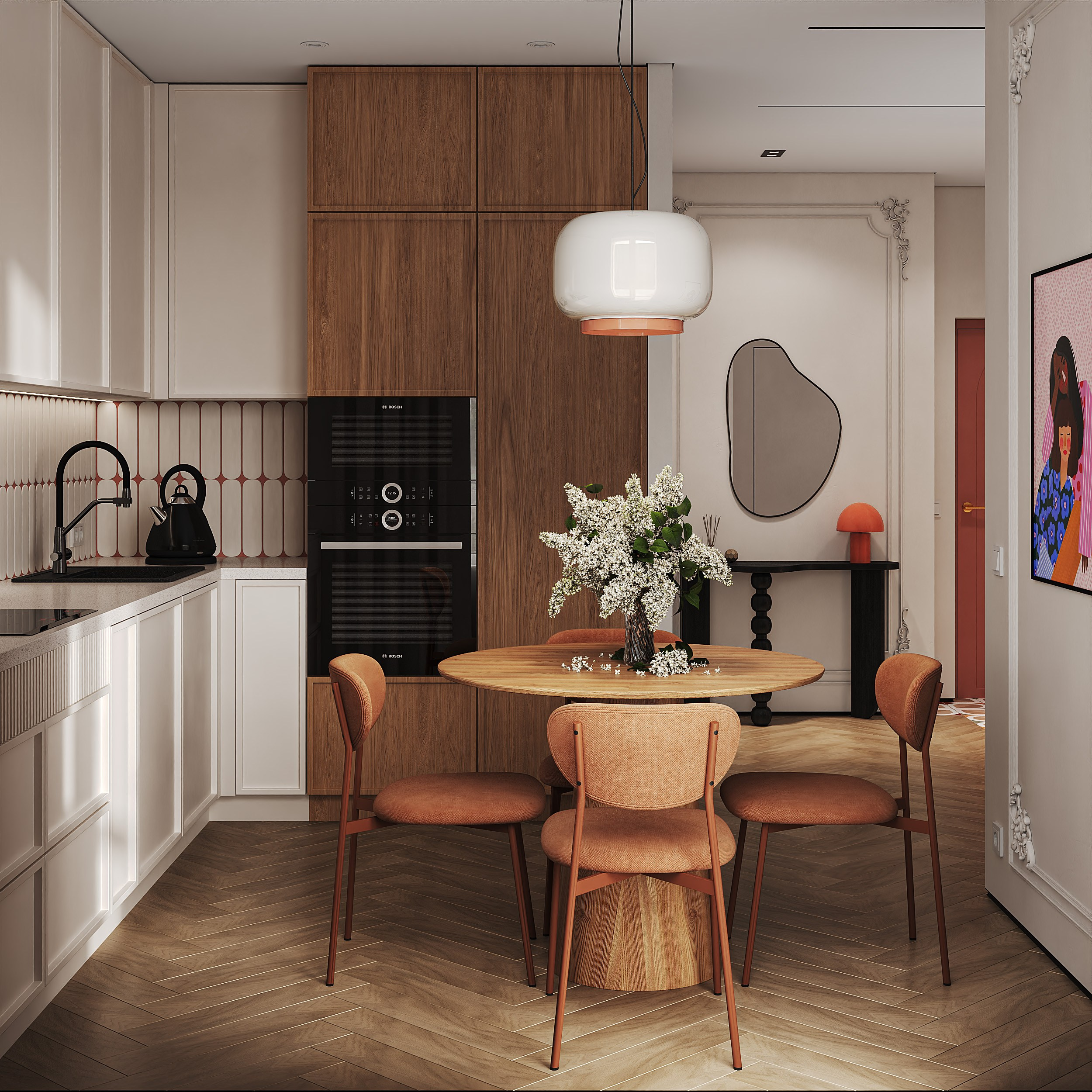 Яркая, сочная и уютная 1-комнатная квартира 🧡