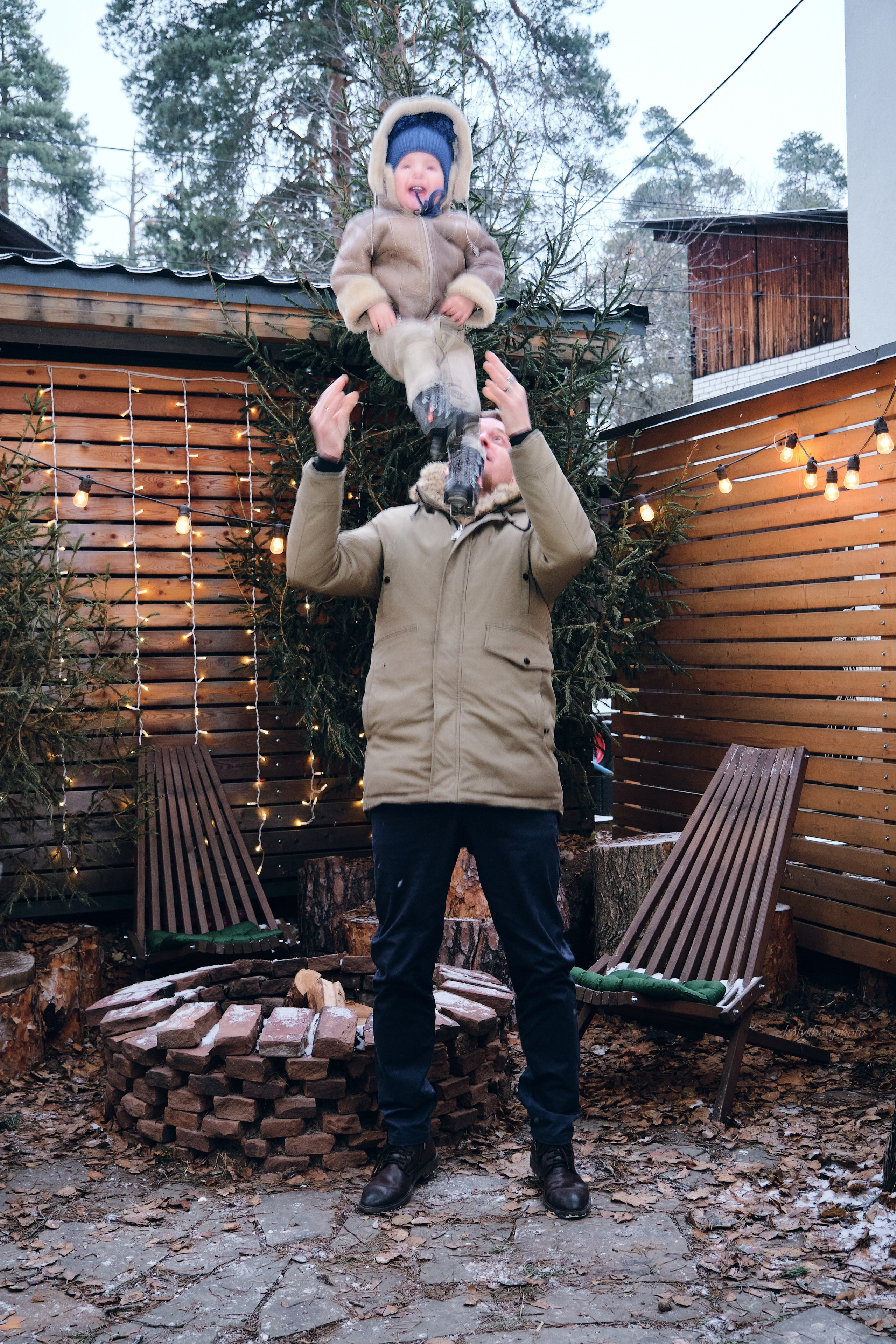 новогодняя семейная фотосессия в Октябрьском