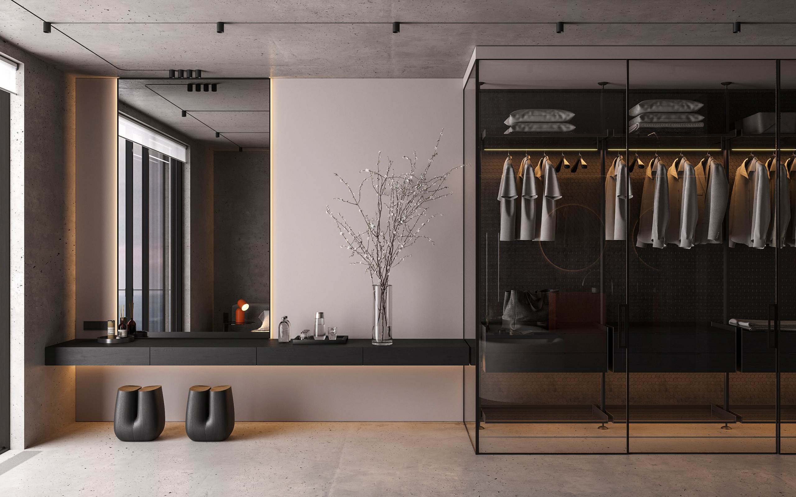LUXURIOUS SIMPLICITY | BLACK CONCEPT. Interior Visualization by Valerie Stetyukevich