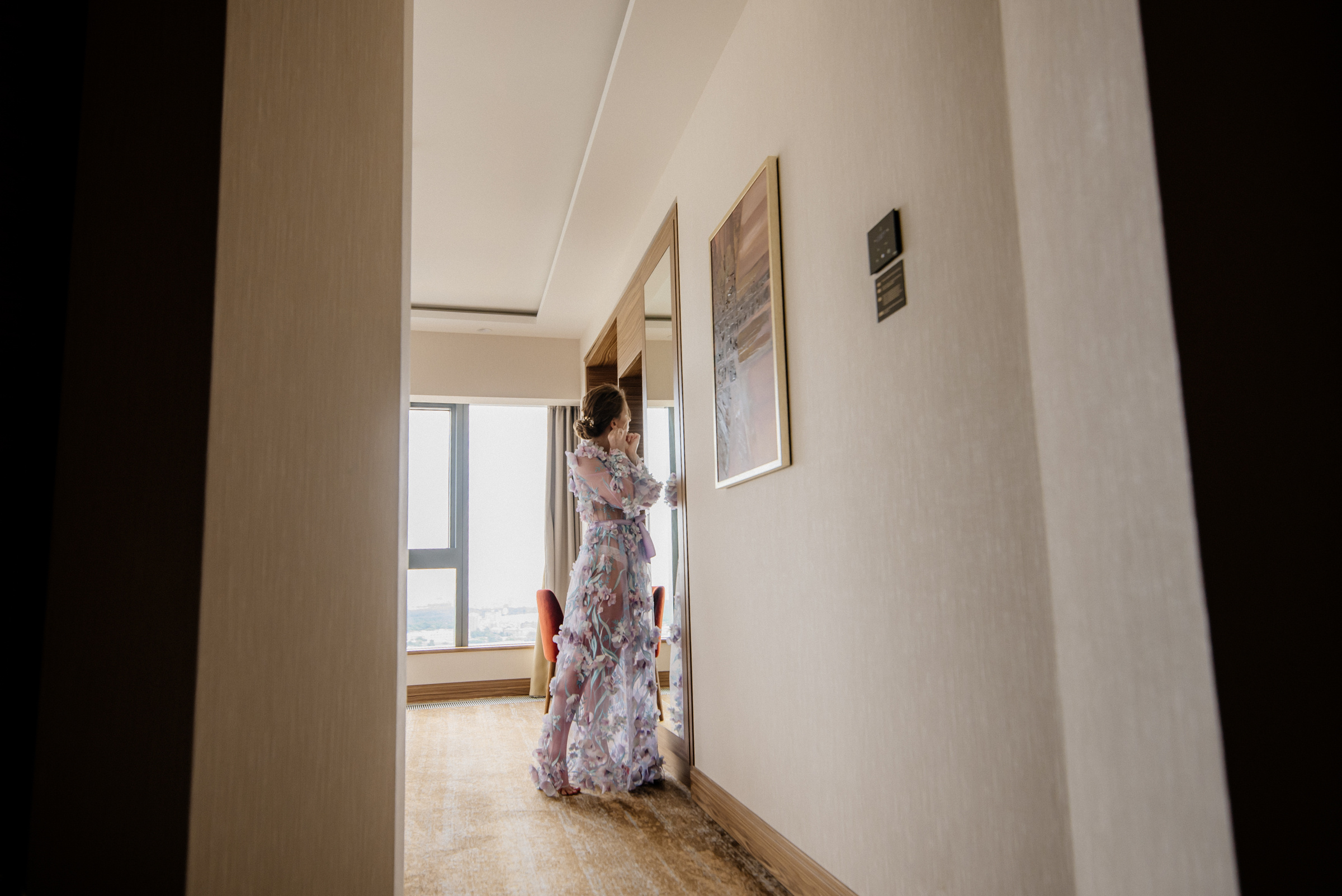 фотосъёмка утро невесты в отеле radisson в Москве