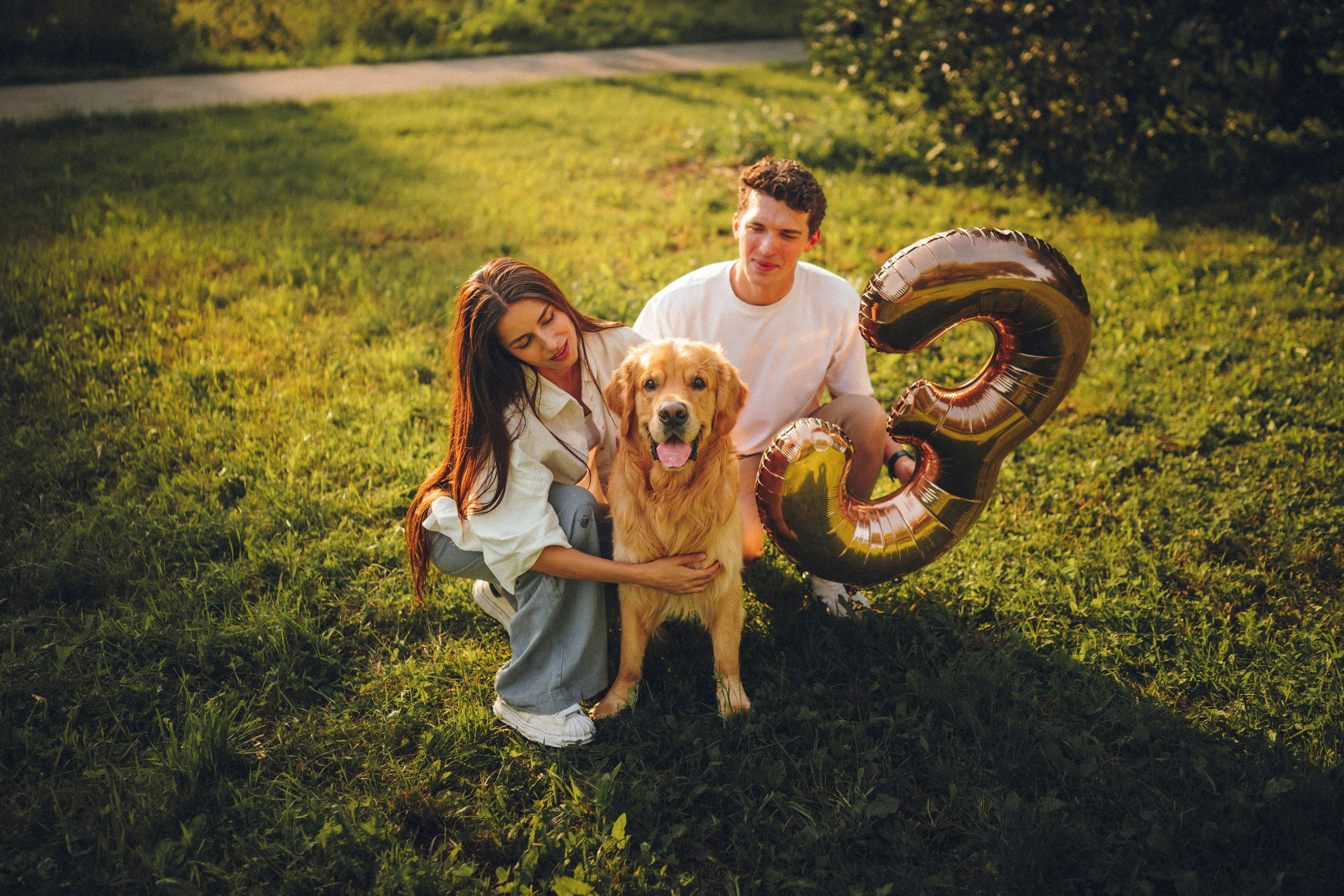 Карина, Саша и Луни. Семейный фотограф анималист Ананьева Мария — Москва