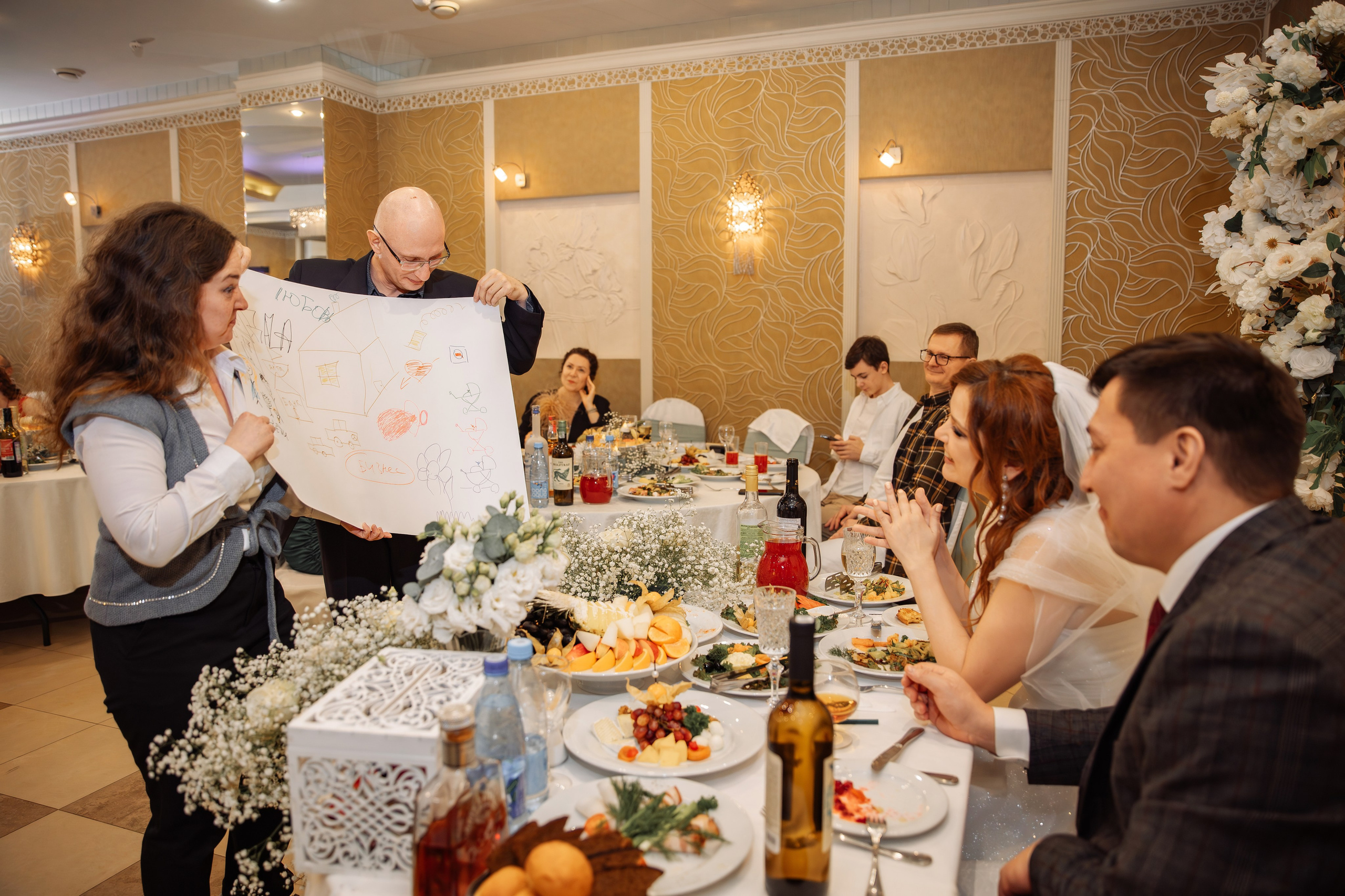 Репортаж Свадебного банкета Юлии и Романа. Семейный и женский фотограф в Москве Надежда Воробьева