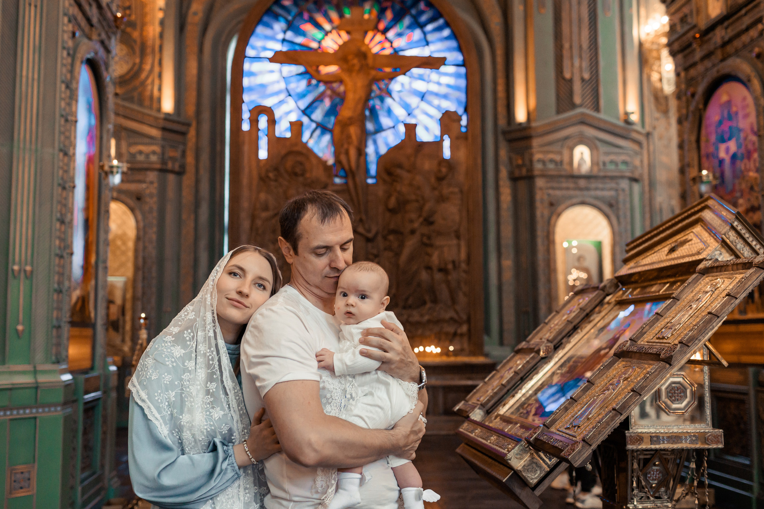 Крещение в Храме Вооруженных Сил России. Профессиональный фотограф в Москве и Мо Мария Шантарёва