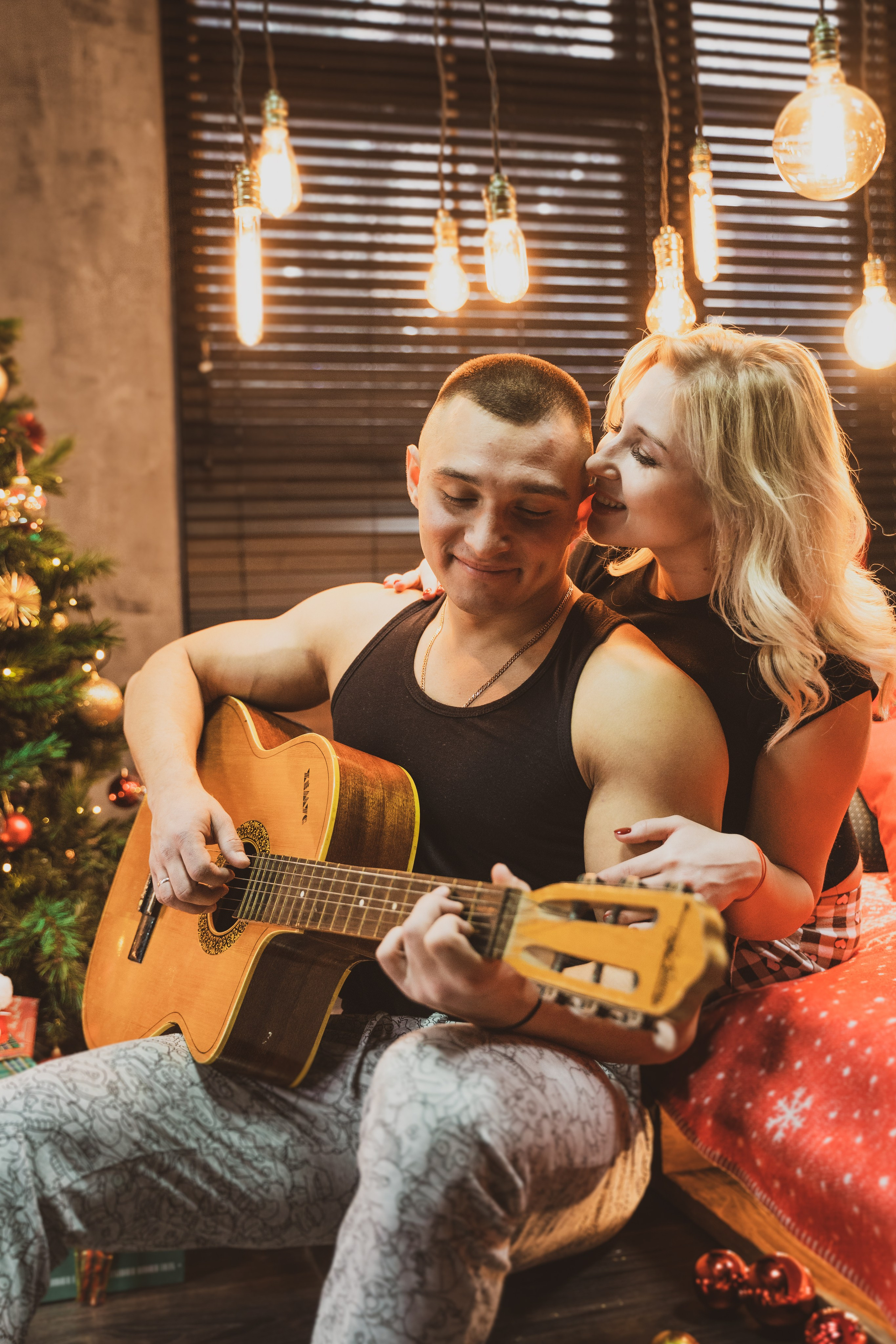 Новогодняя фотосессия беременности в студии. Анна и Кирилл. Свадебный и репортажный фотограф в Уфе| Осетрова Ольга