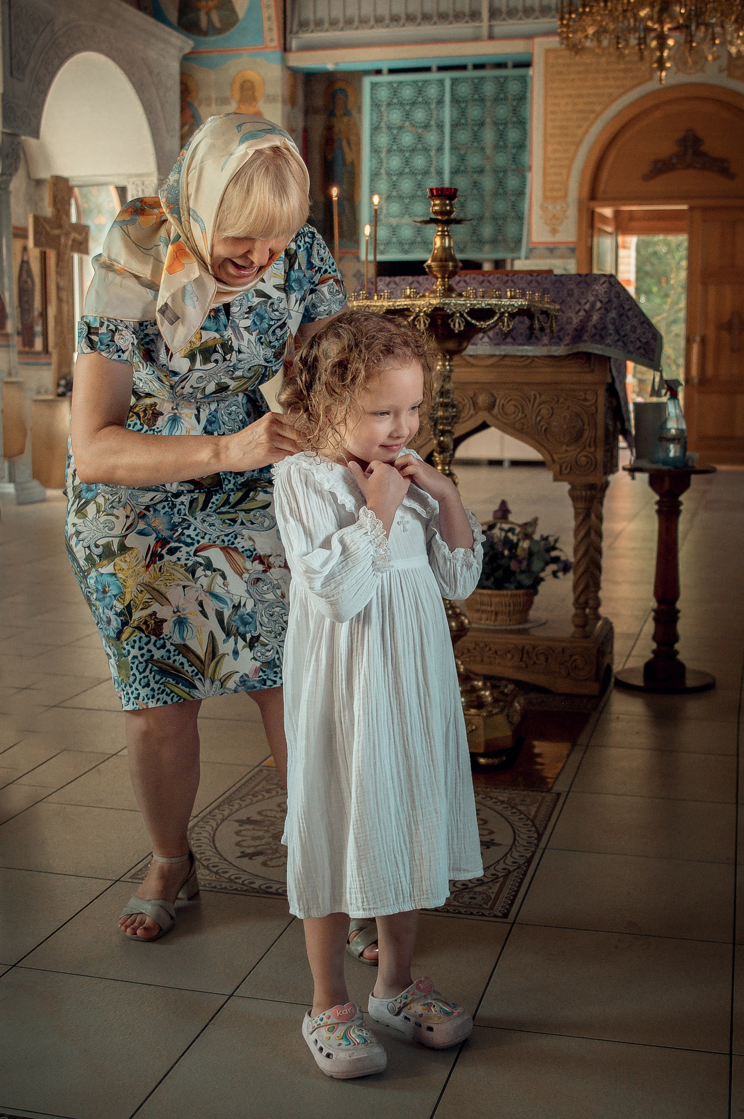 Таинство Крещения Арины, Церковь Всех Святых в Земле Российской г. Волгоград. Церковный, семейный и репортажный фотограф Волгоград, Волжский