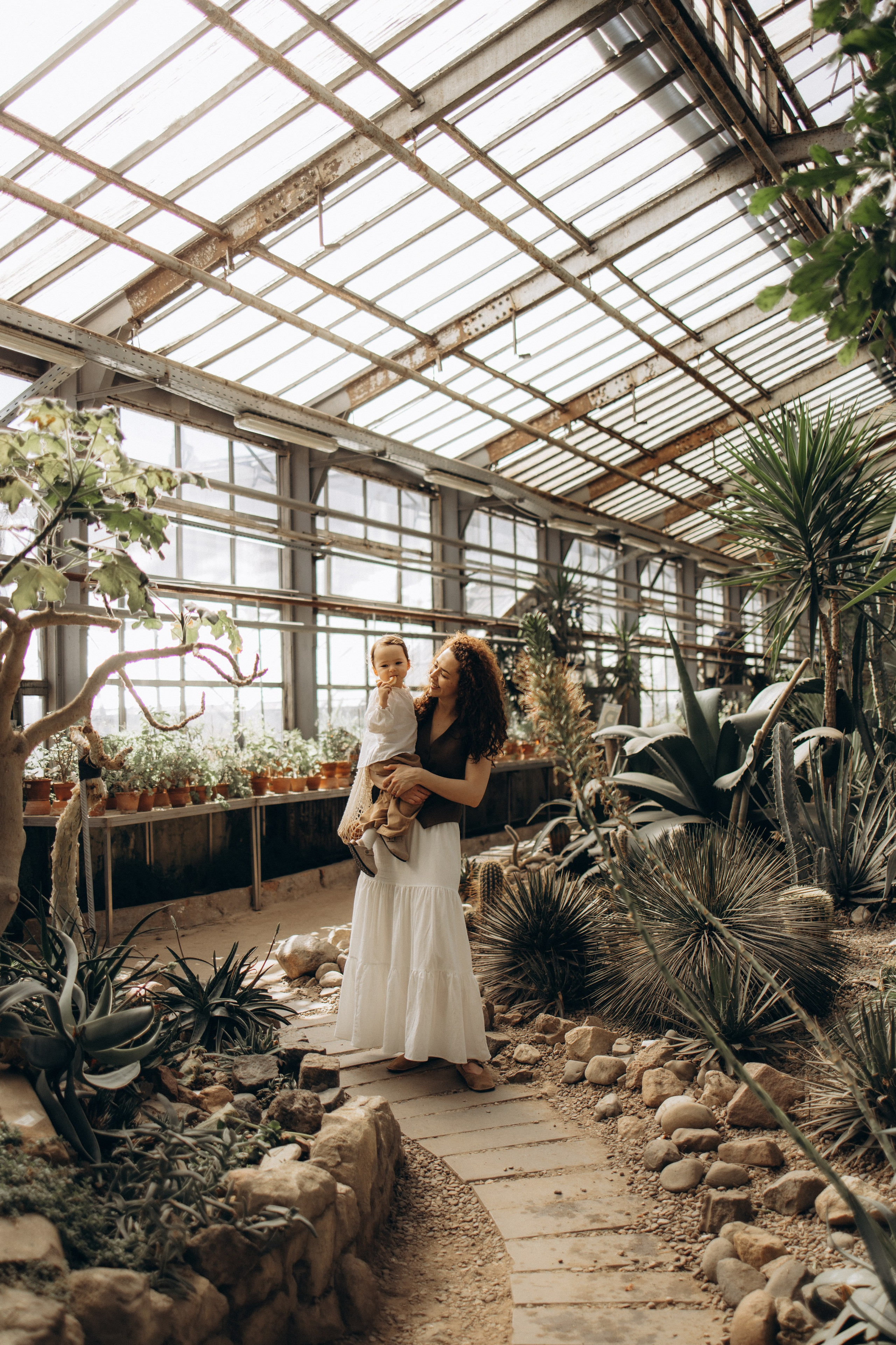 Прогулка по оранжерее. Семейный фотограф в Москве Ксения Аганина