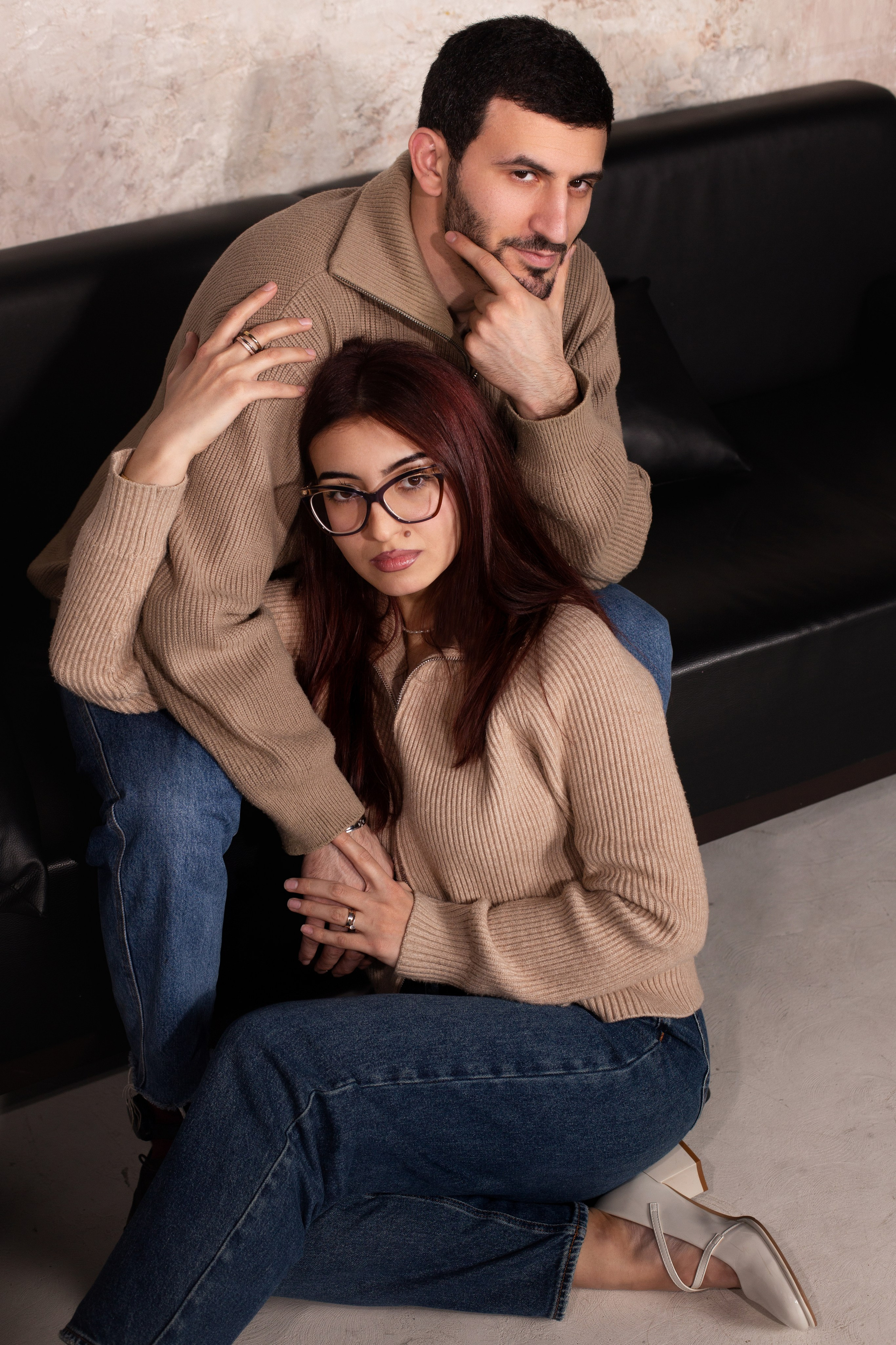 Романтическая фотосессия пары в студии. Фотограф Ставрополь Пятигорск Елизавета Дарина