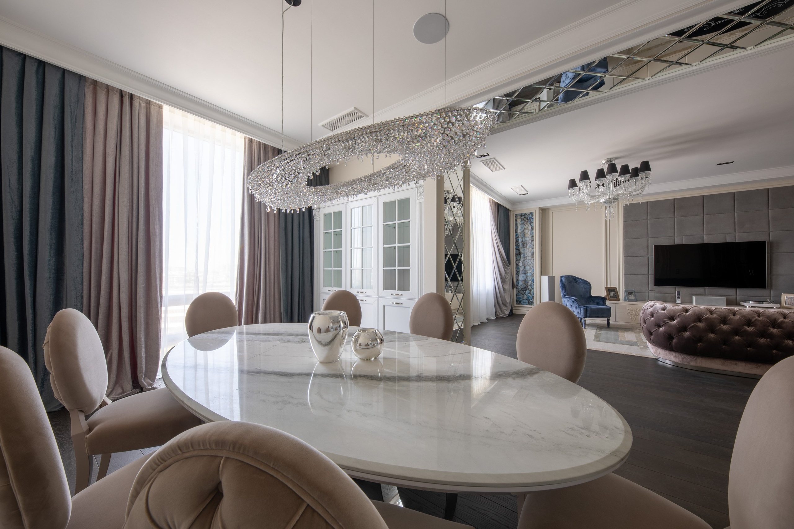 Classic style dining room interior - photographer Andrey Dunin