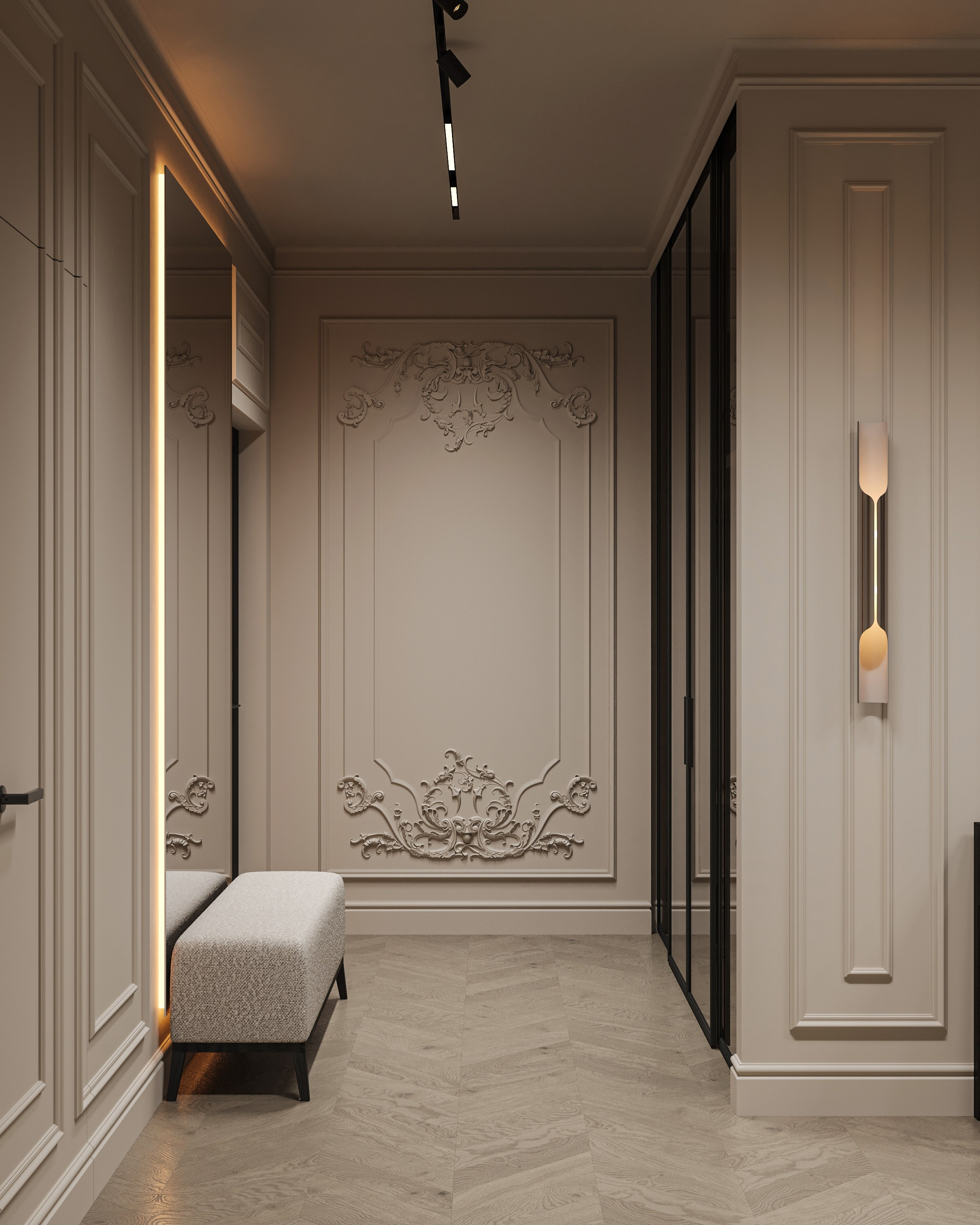 Кухня-гостиная ЖК «Континенталь». 3D визуализация интерьера Надежда Соколова