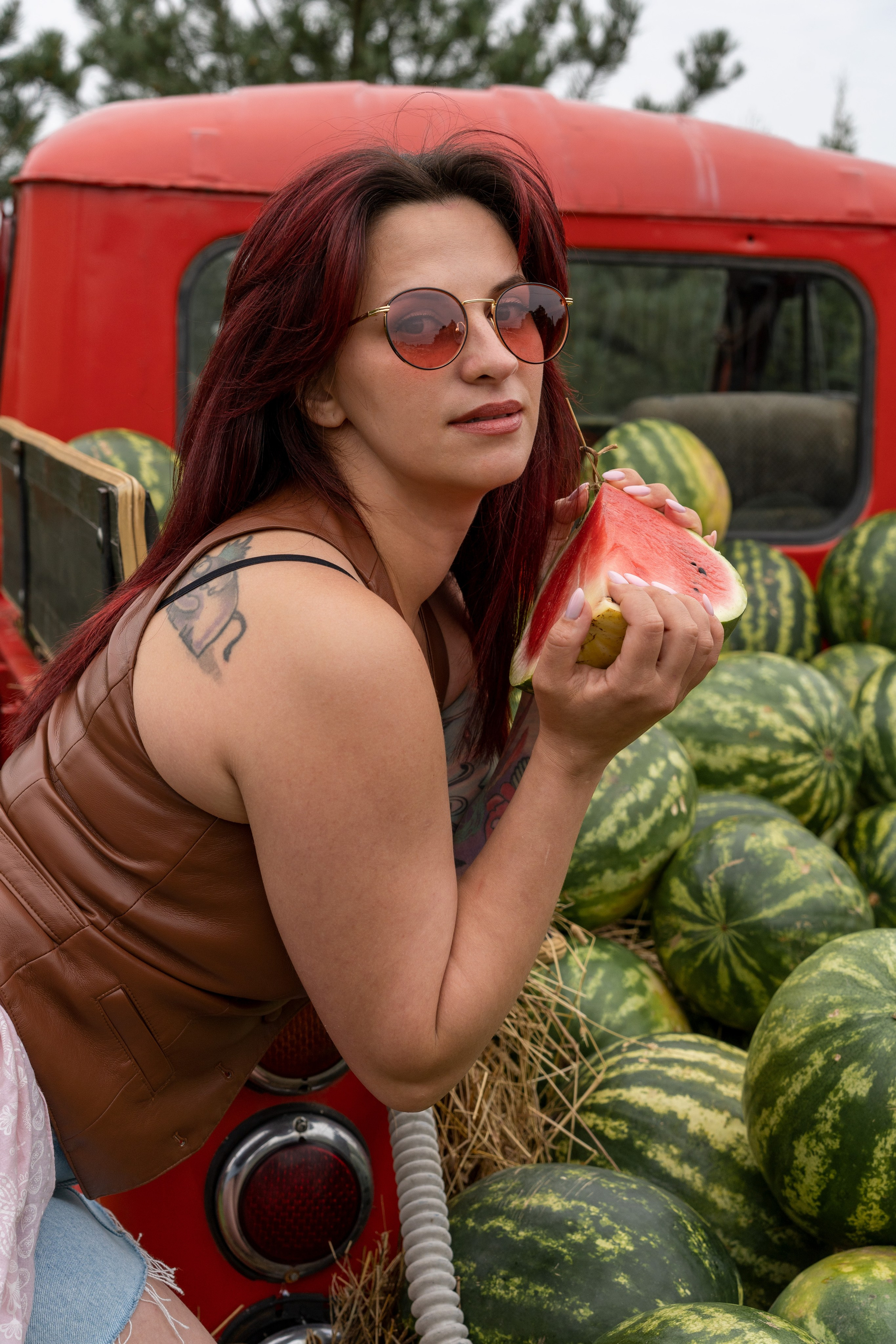 Фотосессия с арбузами. Студийный и портретный фотограф в САНКТ-ПЕТЕРБУРГЕИрина Махаон