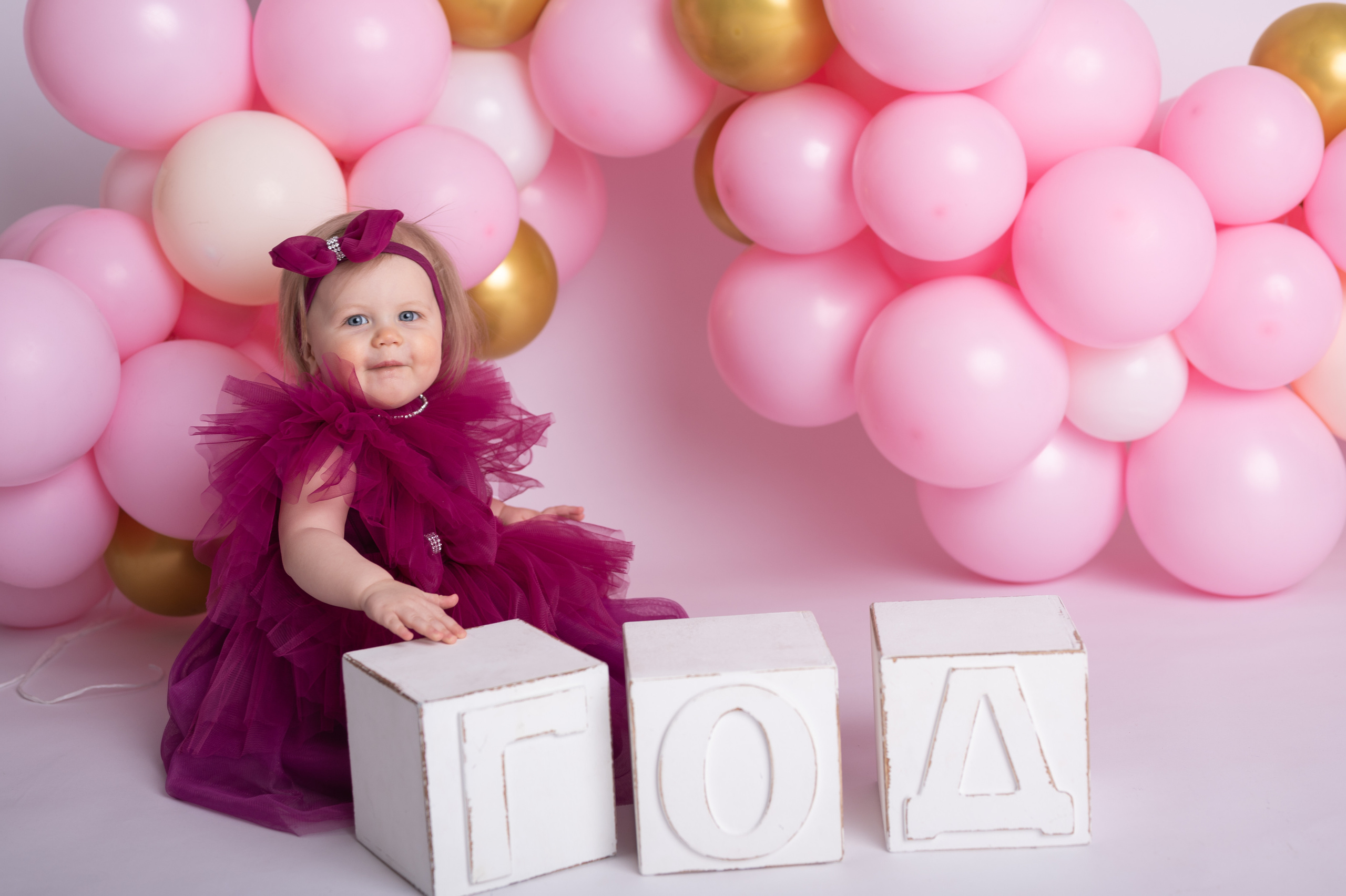 Фотосессия на годик для девочки. Фотосессия на годик в Москве. Фотограф годовасия