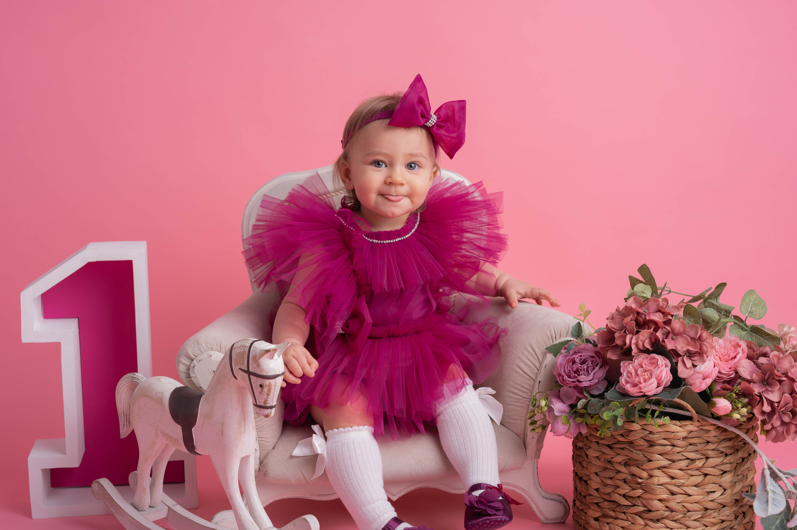 Фотосессия на годик для девочки. Фотосессия на годик в Москве. Фотограф годовасия