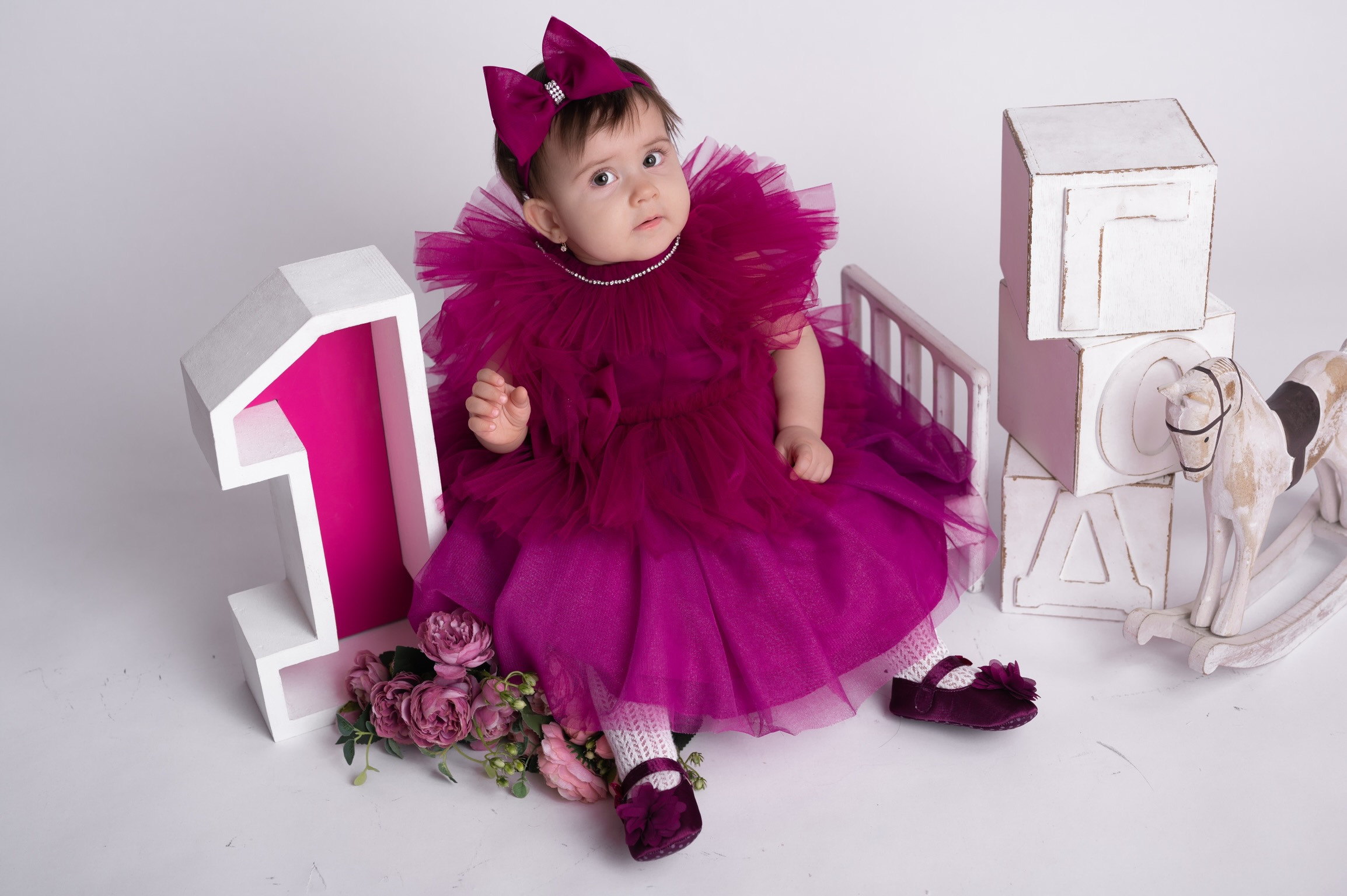 Фотосессия на годик для девочки. Фотосессия на годик в Москве. Фотограф годовасия