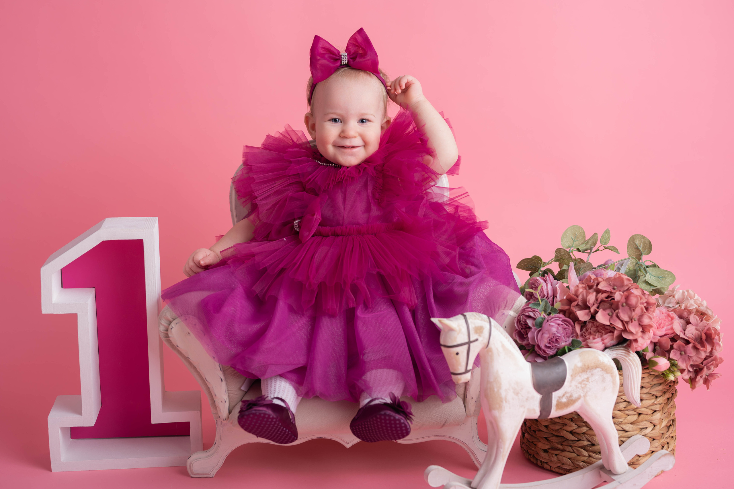 Фотосессия на годик для девочки. Фотосессия на годик в Москве. Фотограф годовасия