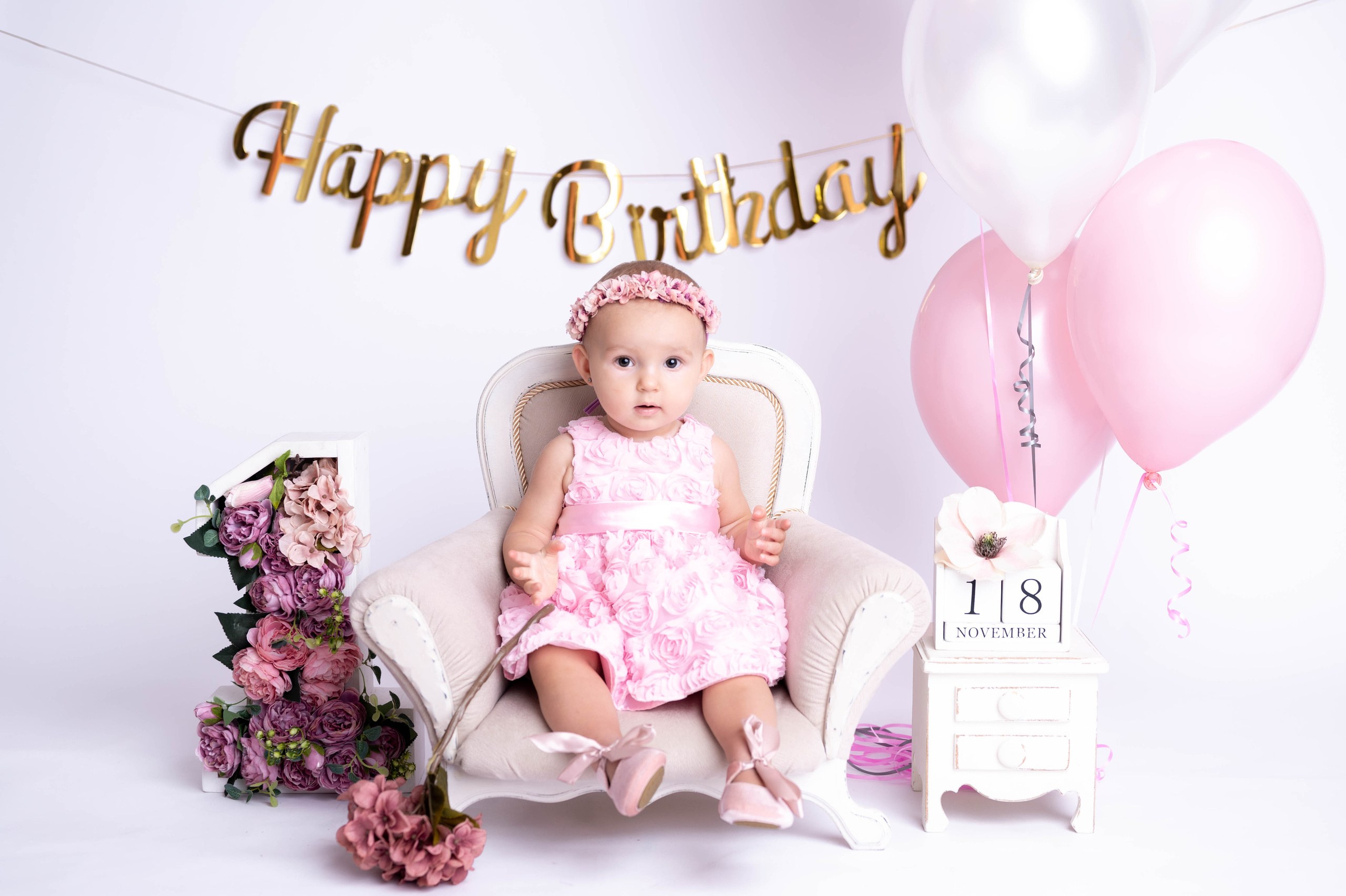 Фотосессия на годик для девочки. Фотосессия на годик в Москве. Фотограф годовасия