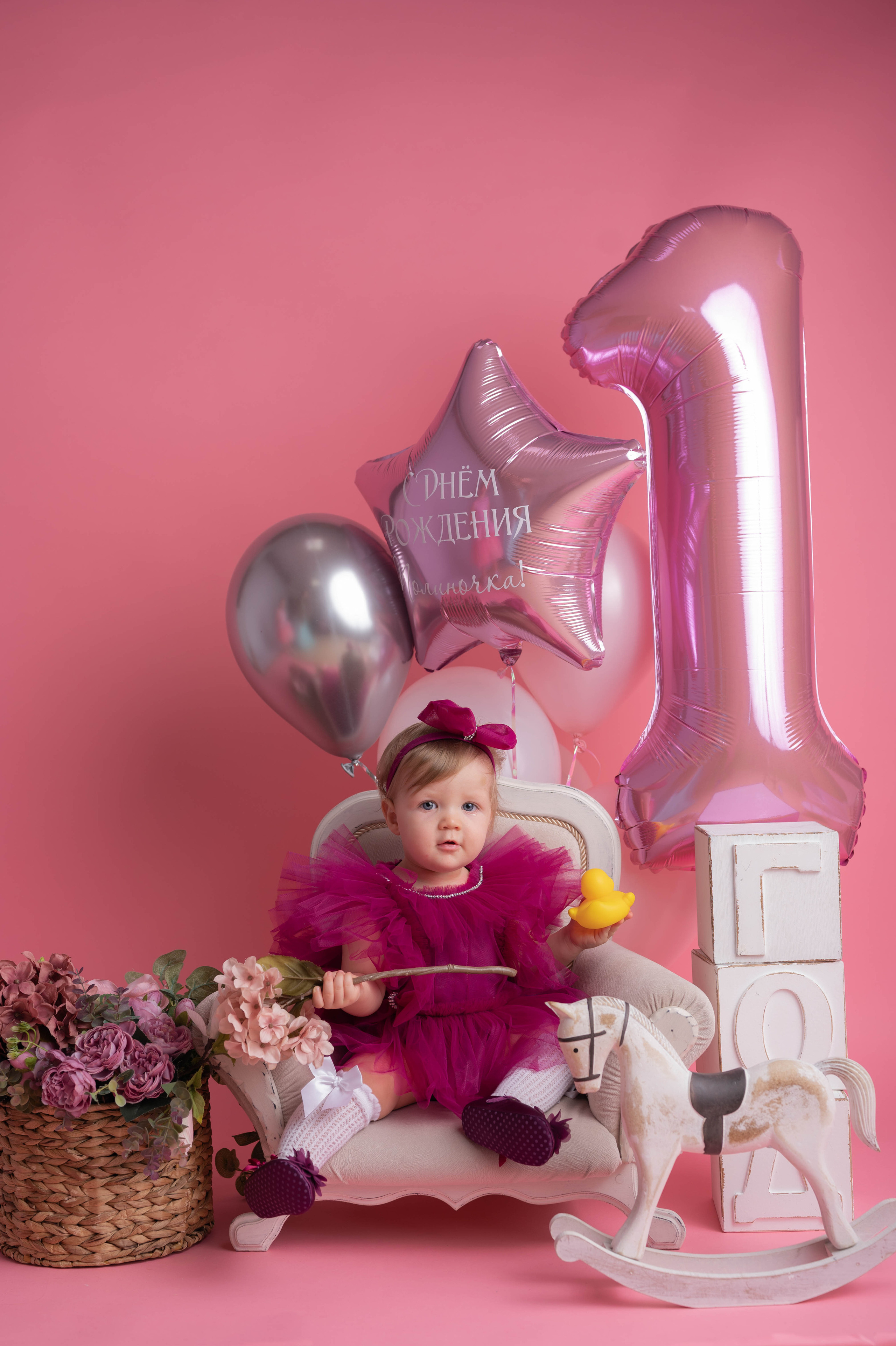 Фотосессия на годик для девочки. Фотосессия на годик в Москве. Фотограф годовасия