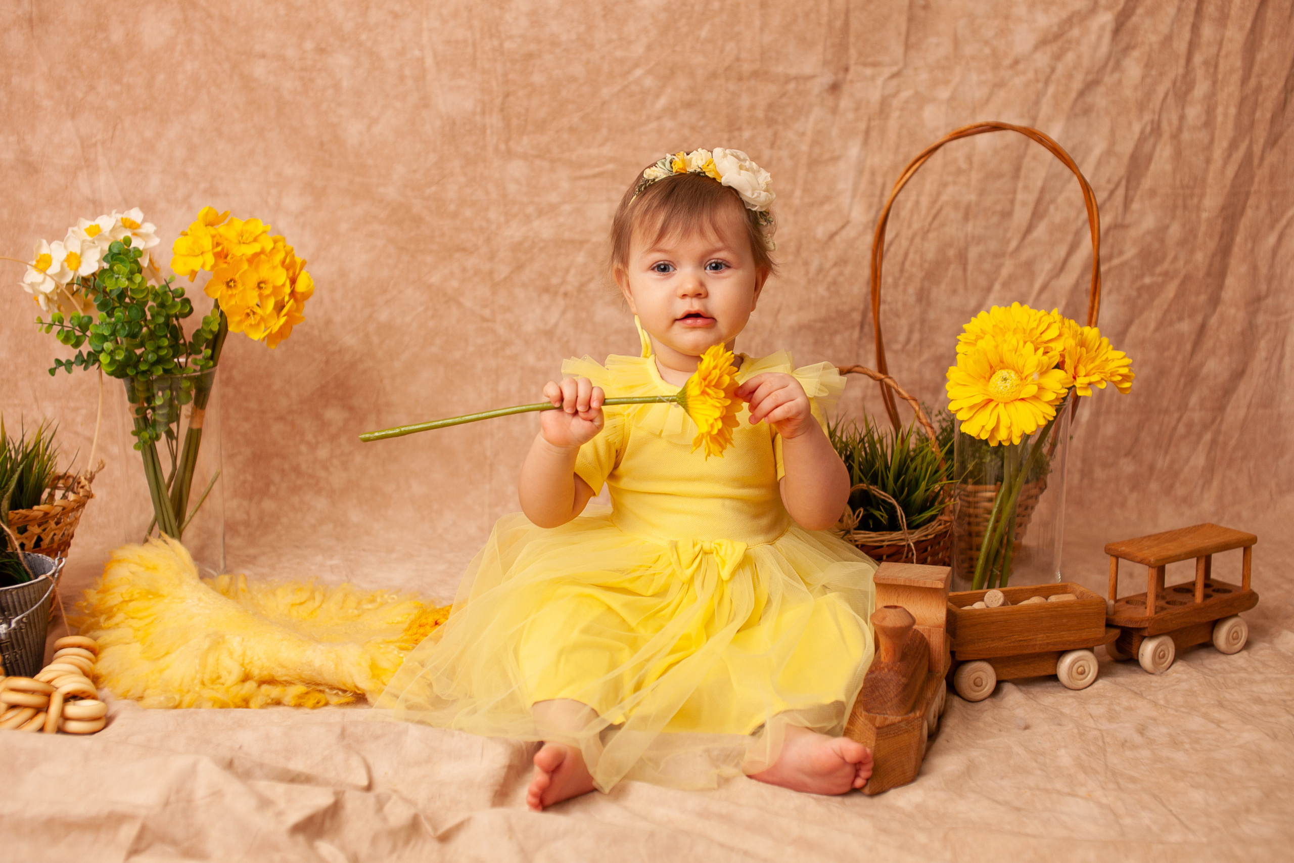 Фотосессия на годик для девочки. Фотосессия на годик в Москве. Фотограф годовасия