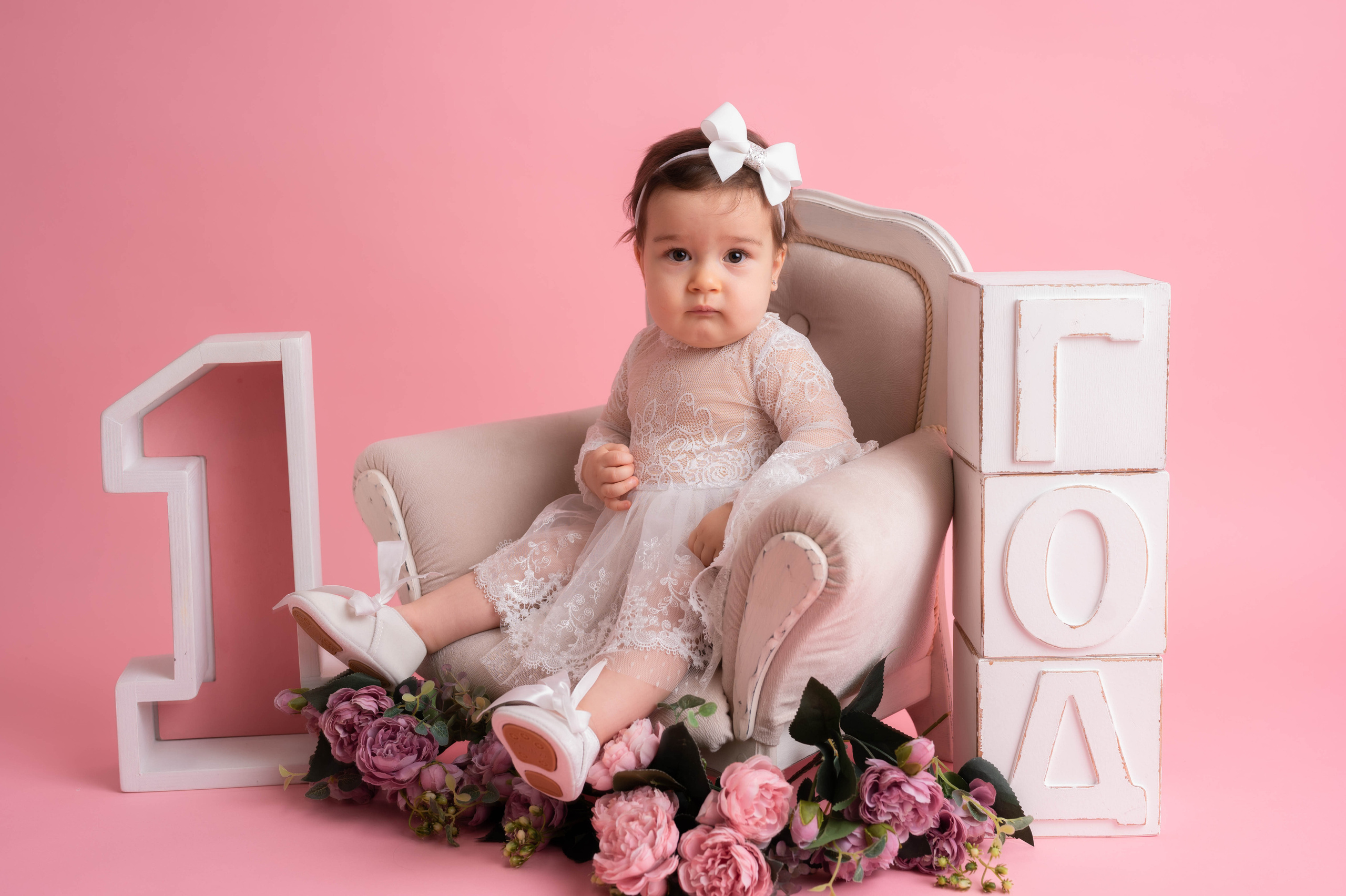 Фотосессия на годик для девочки. Фотосессия на годик в Москве. Фотограф годовасия