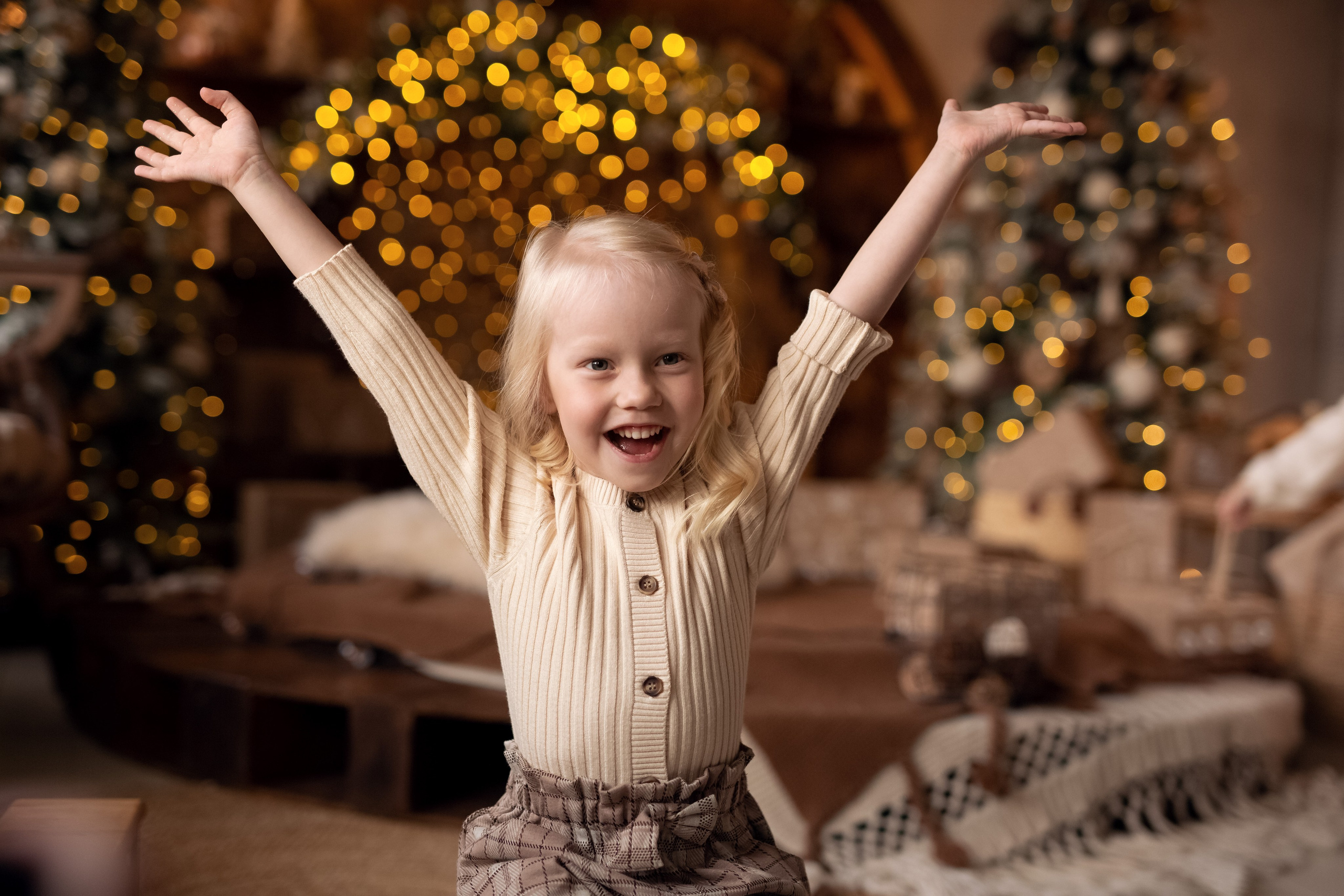 Семья в новогодней студии. Семейный и детский фотограф в Москве Юлия
