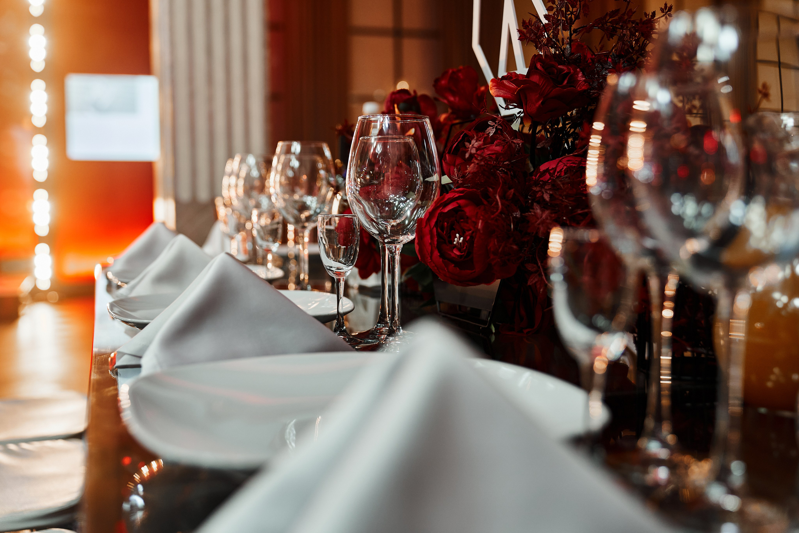 Стильный декор на банкете