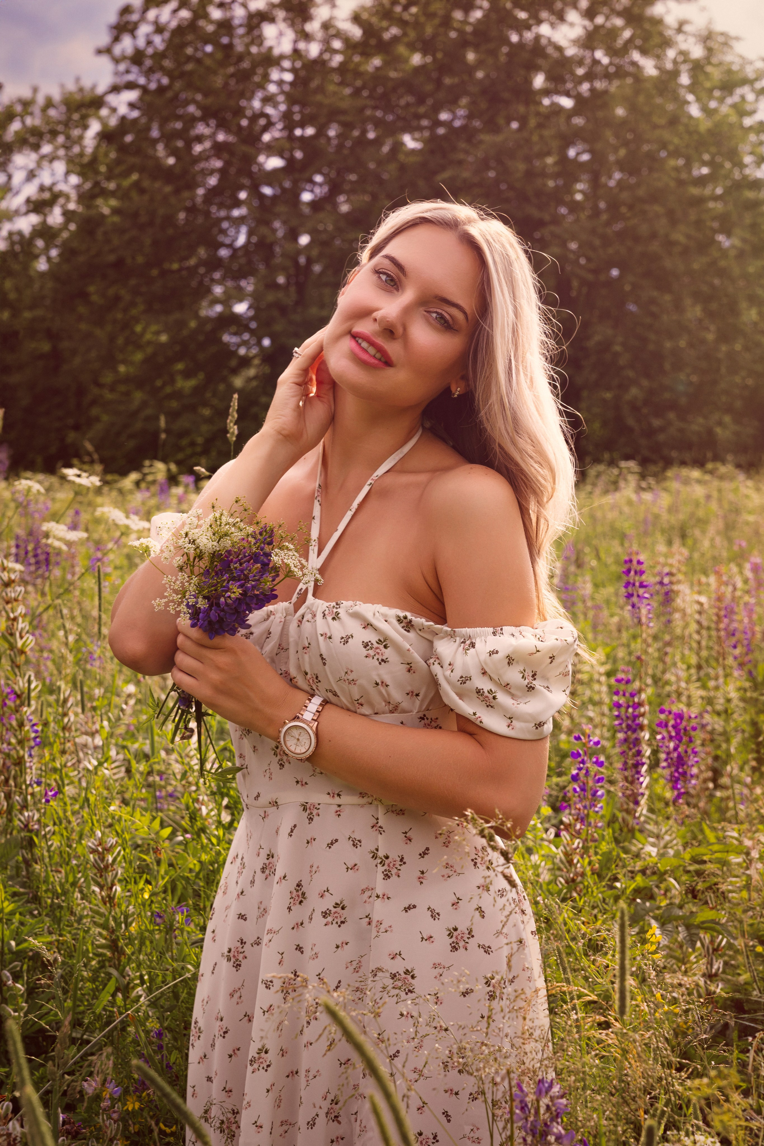 Семейная фотосессия на цветочной поляне. Трубинова Екатерина | Семейный фотограф | Москва