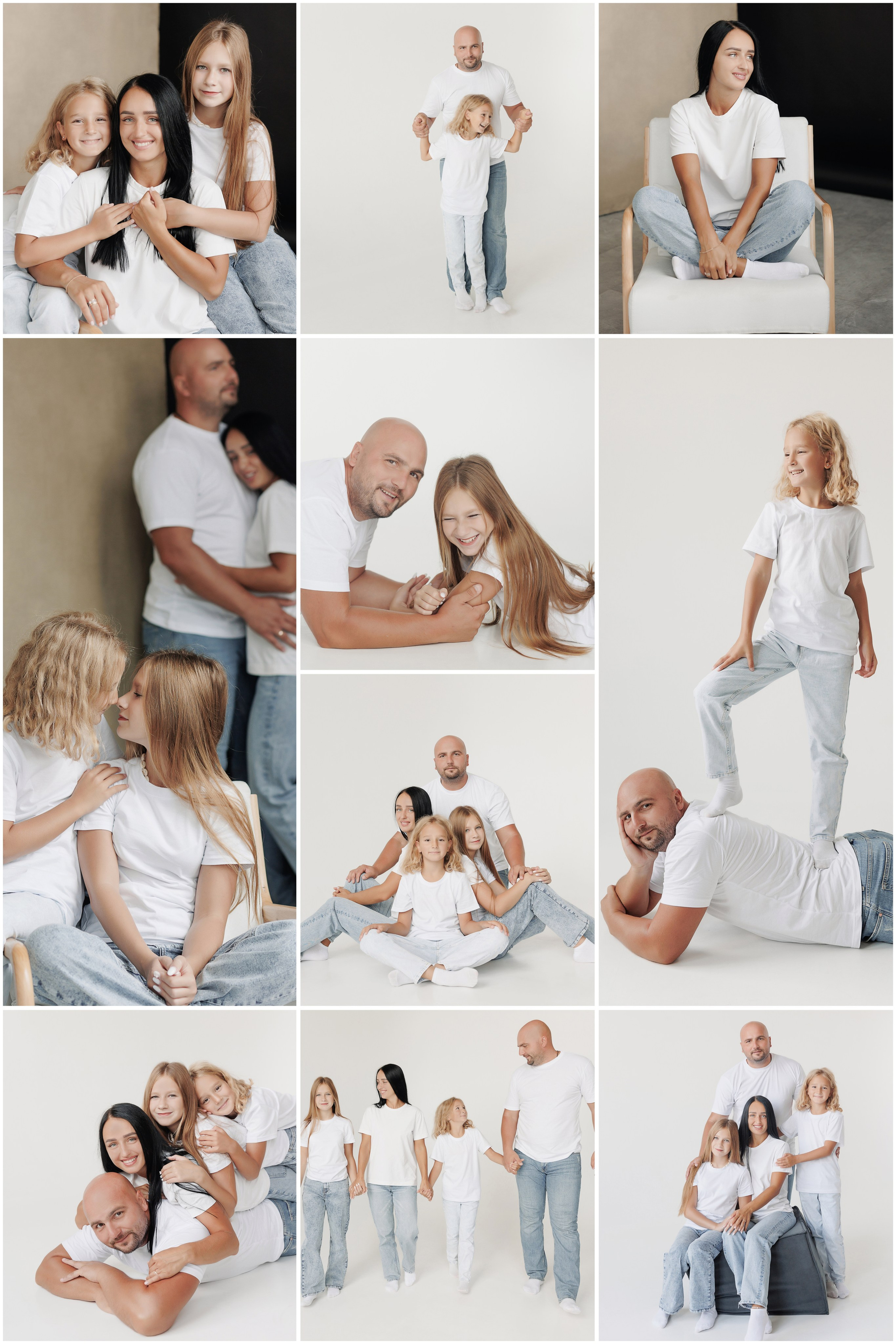 Семейная фотосессия в фотостудии и на природе в Твери. Свадебный и семейный фотограф в Твери и Тверской области