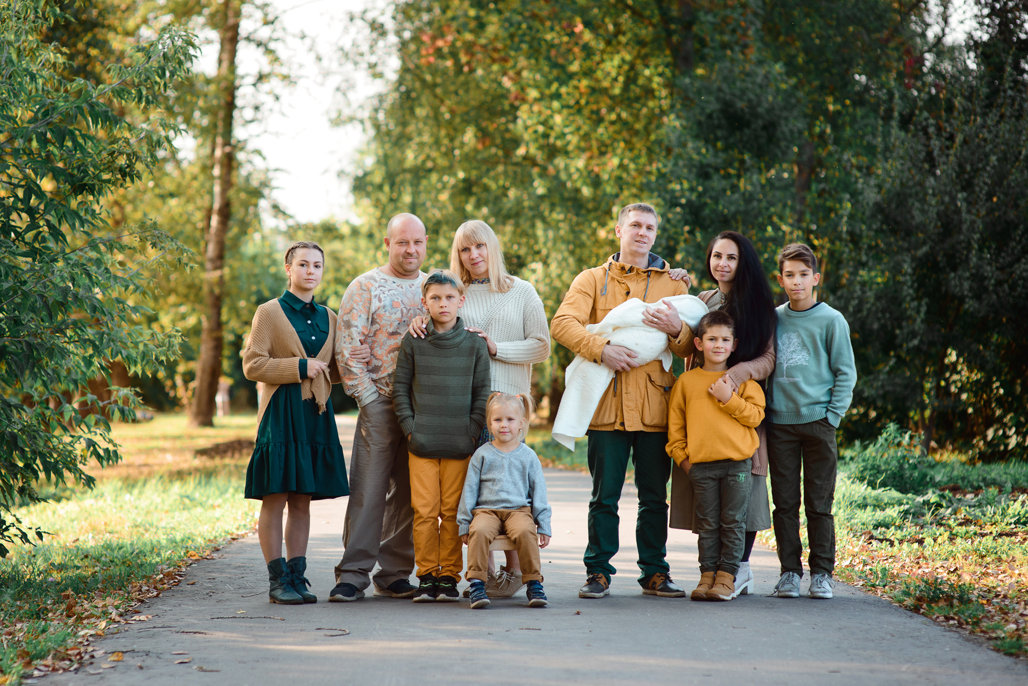 Фотосъемка большой семьи. Семейный и женский фотограф Красноярск Екатерина Пусенкова